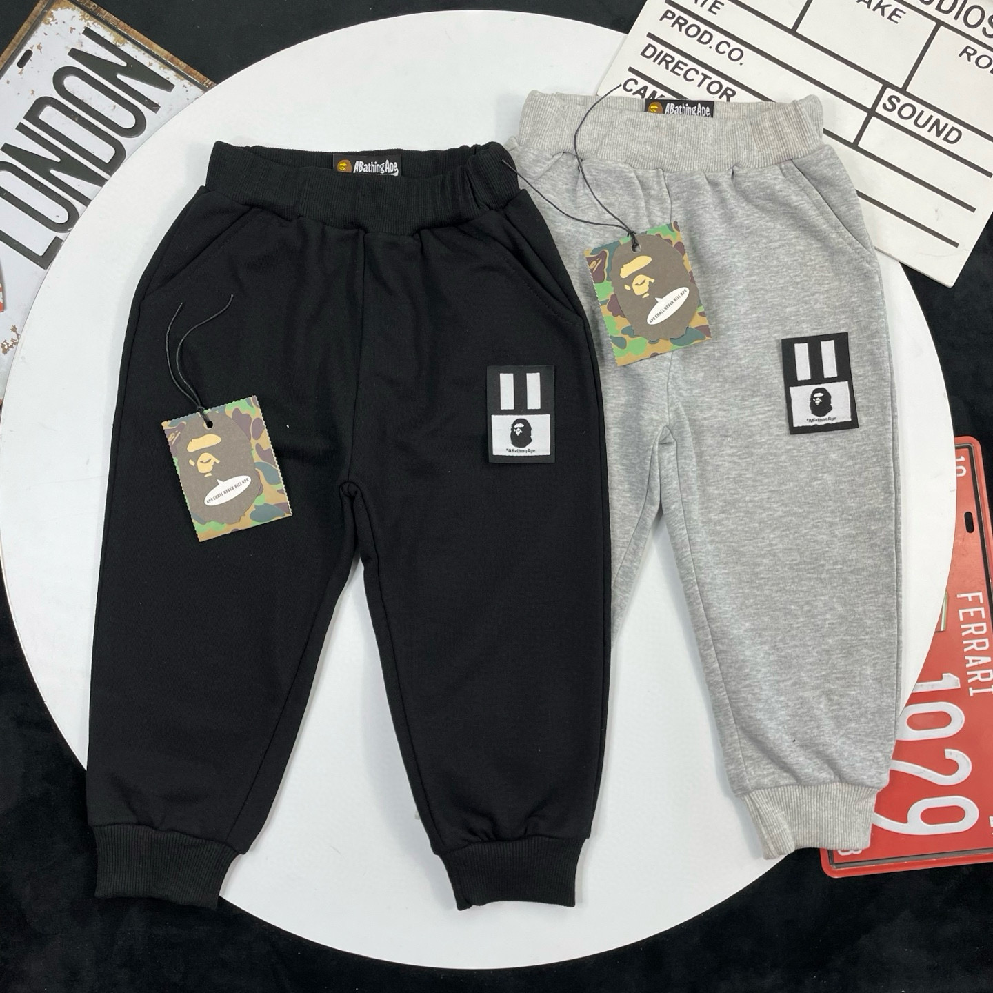 🌐 BAPE ♻️ Pantalones deportivos (90-160) 🔥Pantalones deportivos forrados 🎗¡Etiqueta original! ¡Embalaje original! ¡M…