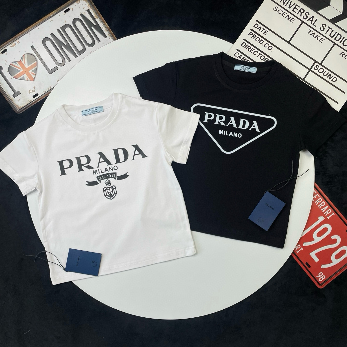 🌐 Prada ♻️ Camiseta (90-150) ♻️Camiseta 🎗¡Etiqueta original! ¡Embalaje original! ¡Marca original!🌐 💯Suministro a la…