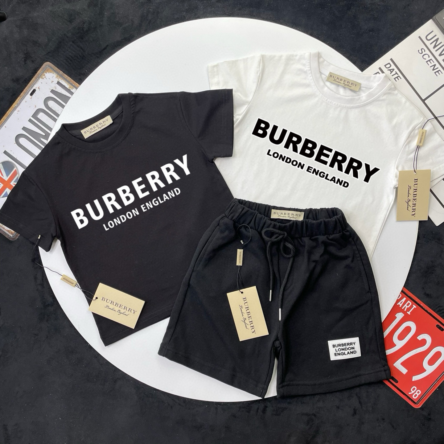 🌐Burberry ♻️Conjunto (90-150) ♻️Camiseta ♻️Pantalones cortos 🎗¡Etiqueta original! ¡Embalaje original! ¡Marca original…