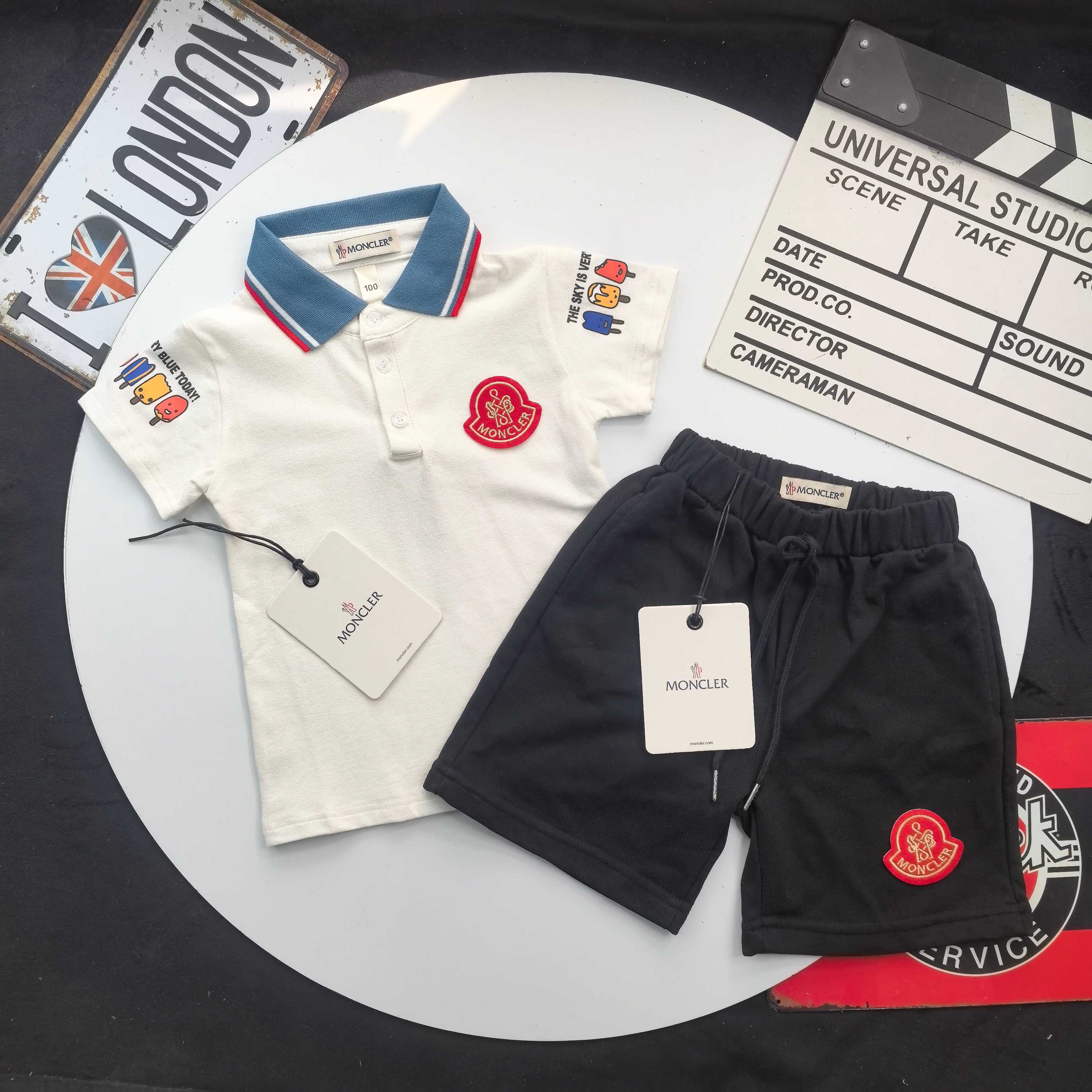 🌐 Moncler ♻️ Set (90-150) ♻️ POLO ♻️ Shorts 🎗Original tag! Original packaging! Original brand! 🌐 Can be purchased se…