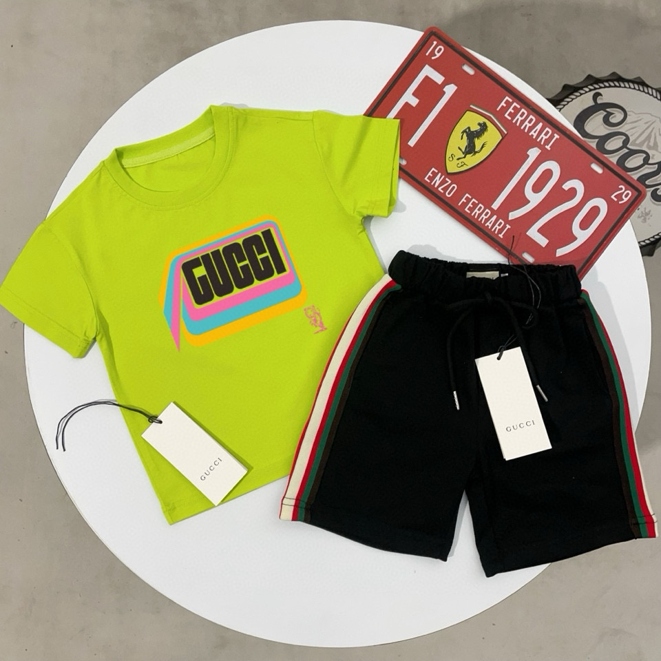 🌐 Gucci ♻️ Conjunto (90-150) ♻️ Camiseta ♻️ Pantalones cortos 🎗 ¡Etiqueta original! ¡Embalaje original! ¡Marca origin…