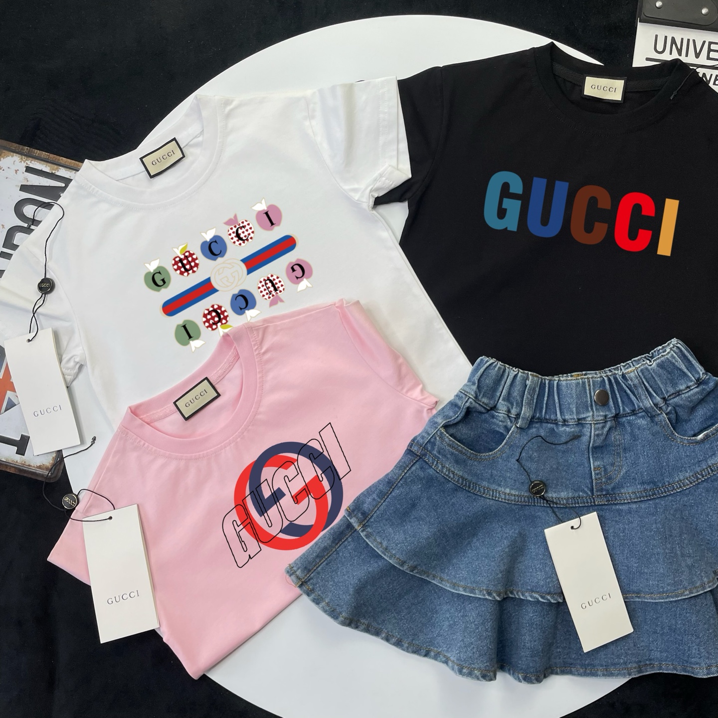 🌐 Gucci♻️ Conjunto (110-150) ♻️Camiseta ♻️Pantalones cortos 🎗¡Etiqueta original! ¡Embalaje original! ¡Marca original!…