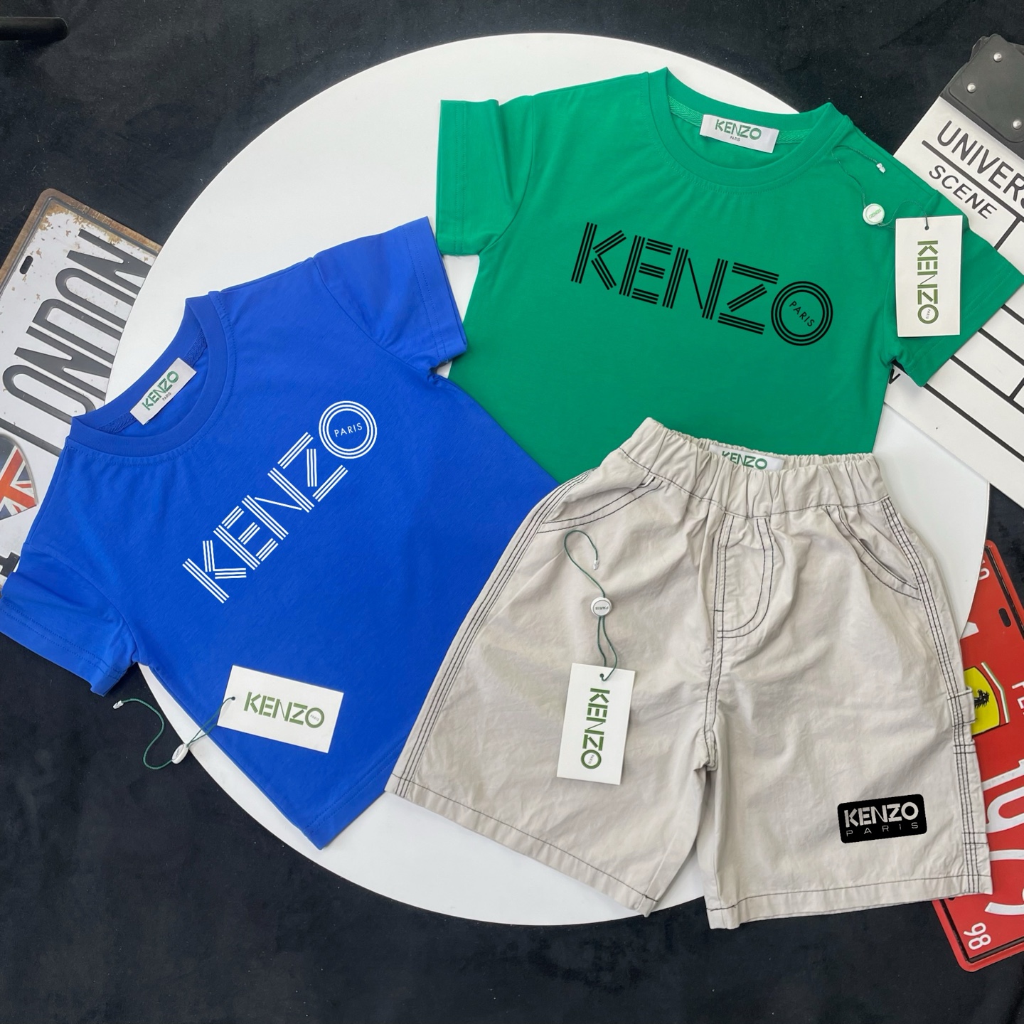 🌐 Kenzo ♻️ Conjunto (90-150) ♻️Camiseta ♻️Pantalones cortos 🎗¡Etiqueta original! ¡Embalaje original! ¡Marca original!…