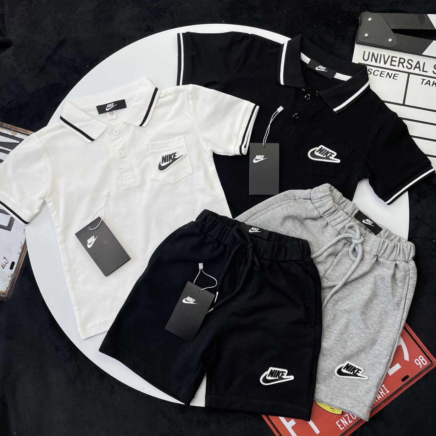 🌐Nike ♻️ Conjunto (90-150) ♻️ POLO ♻️ Pantalones cortos 🎗¡Etiqueta original! ¡Bolsa original! ¡Marca original!🌐 Se p…