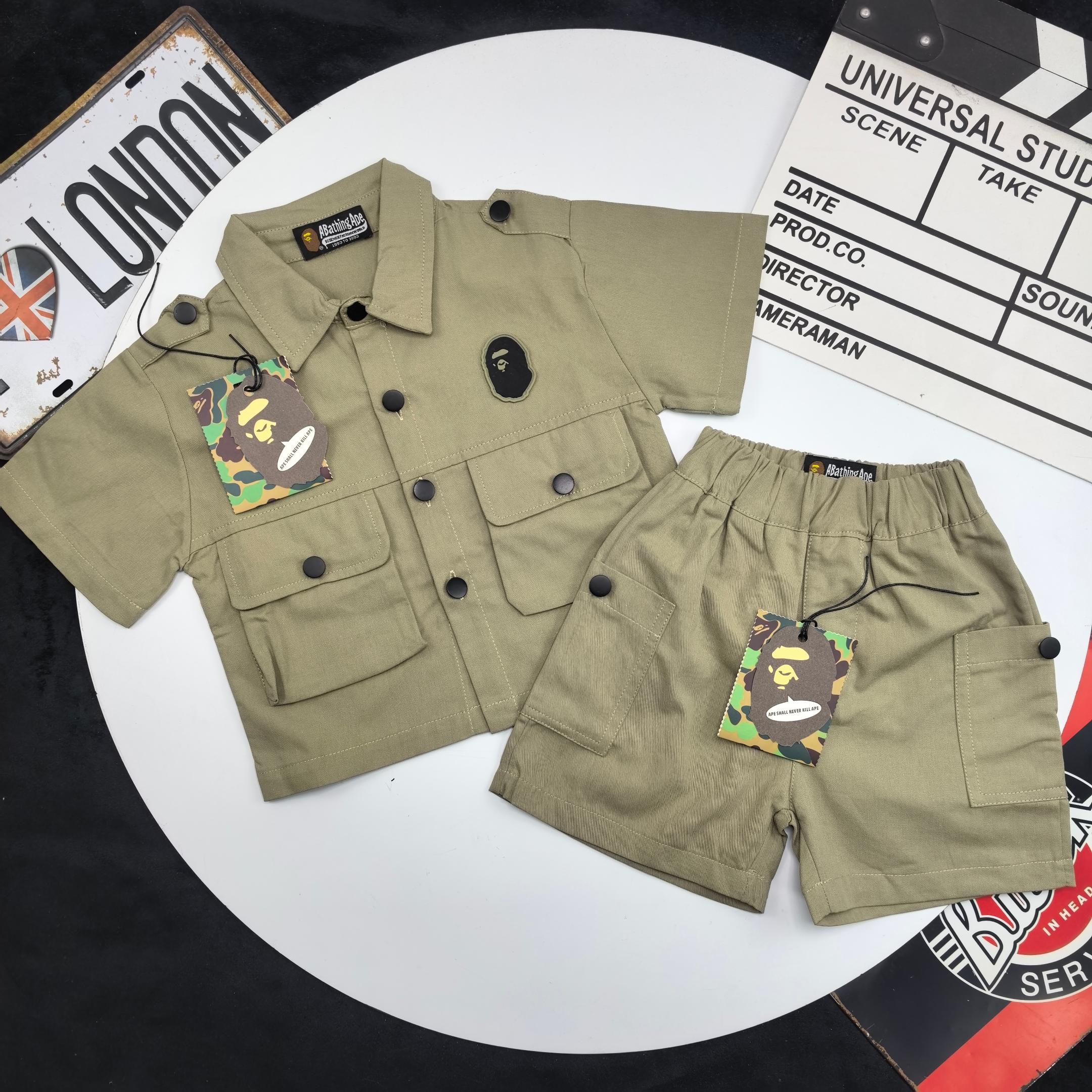 🌐 BAPE ♻️ conjunto (90-150) 🎗 etiqueta original! paquete original! marca original! 🌐 💯 suministro a largo plazo ❤️❣…