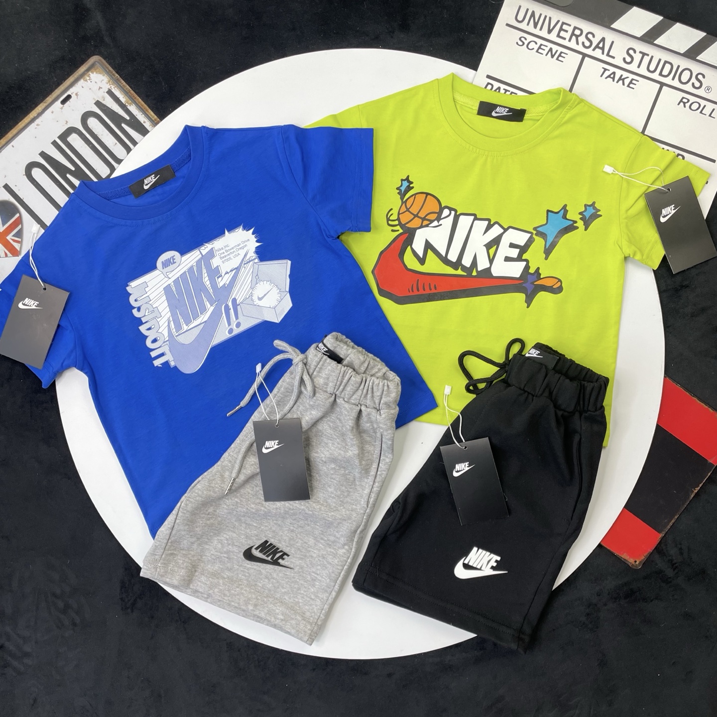 🌐 Nike ♻️ Conjunto de camiseta (90-150) ♻️Camiseta ♻️Pantalones cortos 🎗¡Etiqueta original! ¡Embalaje original! ¡Marc…