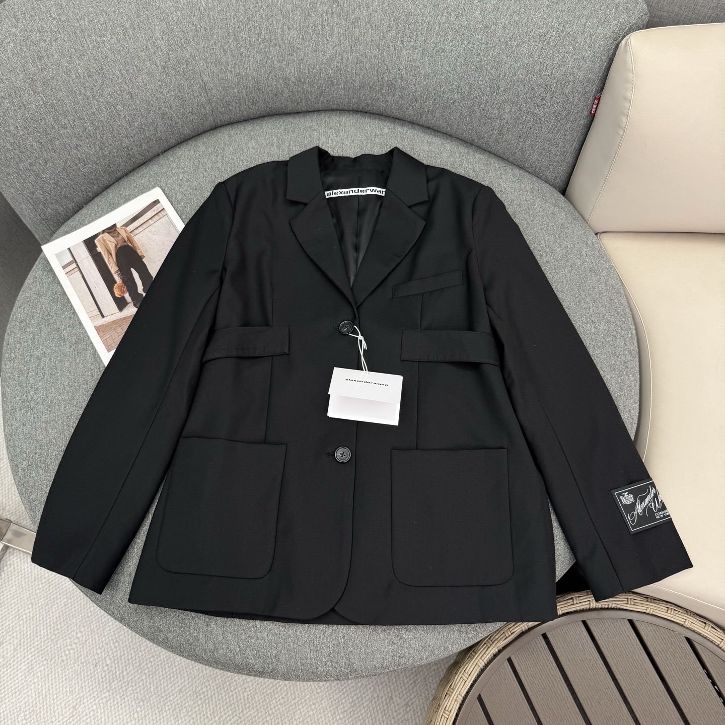 Alexander Wang Blazer with cinched waist and wool blend material