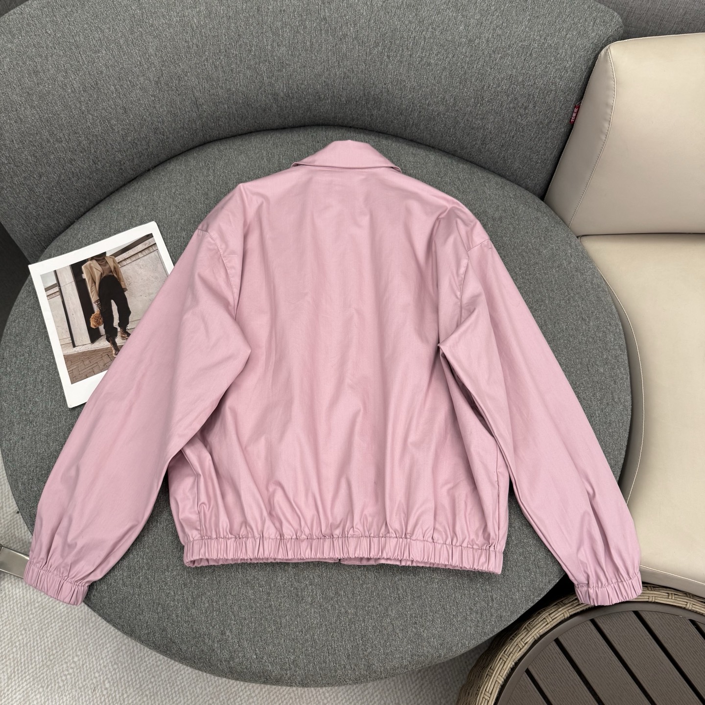 Prada Inspired Women's Vintage Pink Zip-Up Jacket Lightweight Coat 3 i1756492790956 6794 0 3