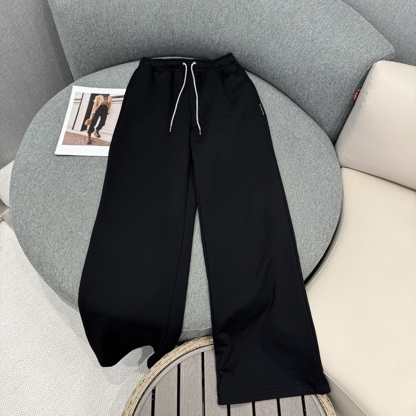 Women's High-Waisted Wide Leg Lounge Pants with Drawstring - Comfortable Fit 2 i1756659126188 2984 0 1