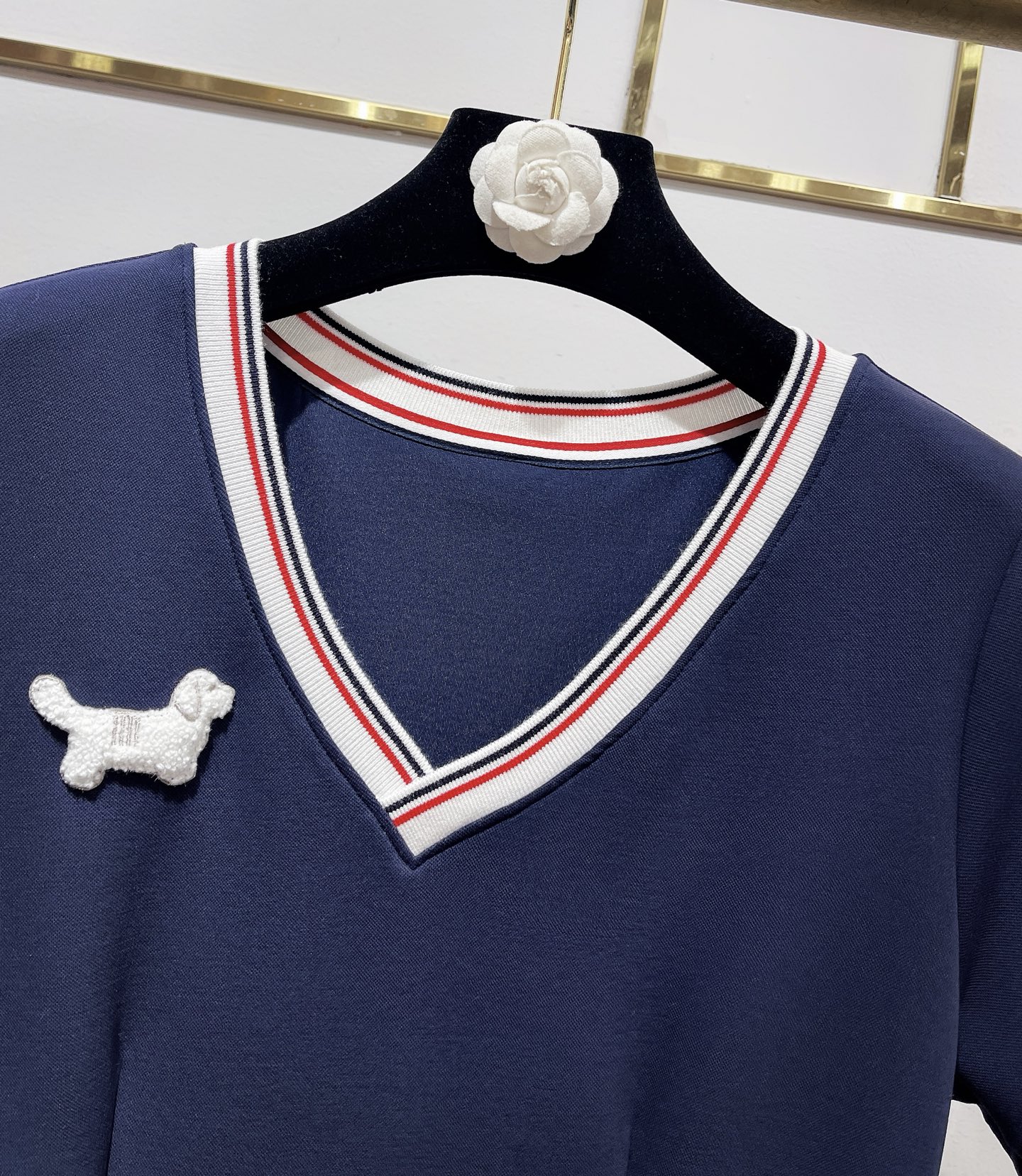 New Release: THOM BROWN School Teddy’s V-Collar Dress in Hide Blue - 图片 3