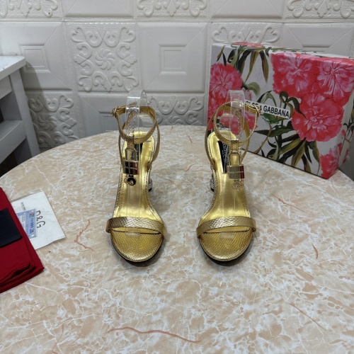 Dolce & Gabbana Gold Snake-Print Chain Sandal - Chic & Stylish 1 Dolce & Gabbana Gold Snake-Print Chain Sandal - Chic & Stylish