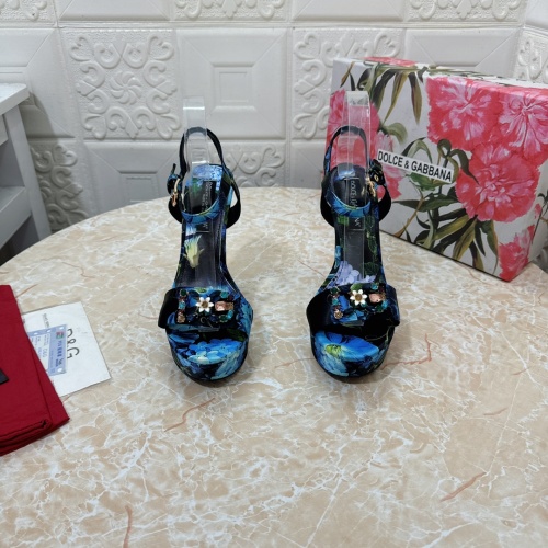 Dolce & Gabbana Floral Print Platform Sandals High Heel, Waterproof, Leather 1 Dolce & Gabbana Floral Print Platform Sandals High Heel, Waterproof, Leather
