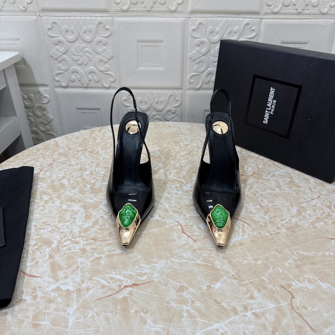 NO:234988,YSL. Top version. High quality. Configure full packaging. 2025 new model. Official website synchronization. 1:1 mold opening. Rear high heels. Upper patent leather. Inner sheepskin. Heel height: 10.5cm. Outsole. A-level original black leather outsole. Size SIZE.34–43 (34.42.43. Customized, no return or exchange). High heels. saint laurent, high heels, sheepskin, Leather soles.19860909YSL.顶级版本.高品质. 配置全套包装 2025新款 官网同步 1:1开模 后空高跟鞋 鞋面漆皮 内里羊皮 跟高:10.5cm 大底A级原版黑色真皮大底 码数SIZE.34–43（34.42.43订做不退不换）,高跟鞋,saint laurent,high heels,sheepskin,Leather soles,Women's Shoes