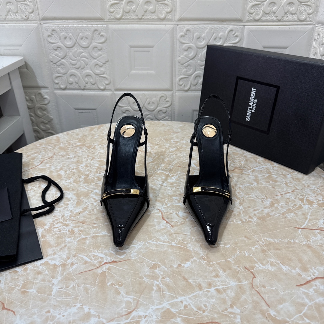 NO:234991,YSL. Top version. High quality. Configure full packaging. 2025 new model. Official website synchronization. 1:1 mold opening. Rear high heels. Upper patent leather. Inner sheepskin. Heel height: 10.5cm. Outsole. A-level original black leather outsole. Size SIZE.34–43 (34.42.43. Custom made without return or exchange), high heels. saint laurent, high heels, sheepskin, Leather soles.19860909YSL.顶级版本.高品质. 配置全套包装 2025新款 官网同步 1:1开模 后空高跟鞋 鞋面漆皮 内里羊皮 跟高:10.5cm 大底A级原版黑色真皮大底 码数SIZE.34–43（34.42.43订做不退不换）,高跟鞋,saint laurent,high heels,sheepskin,Leather soles,Women's Shoes