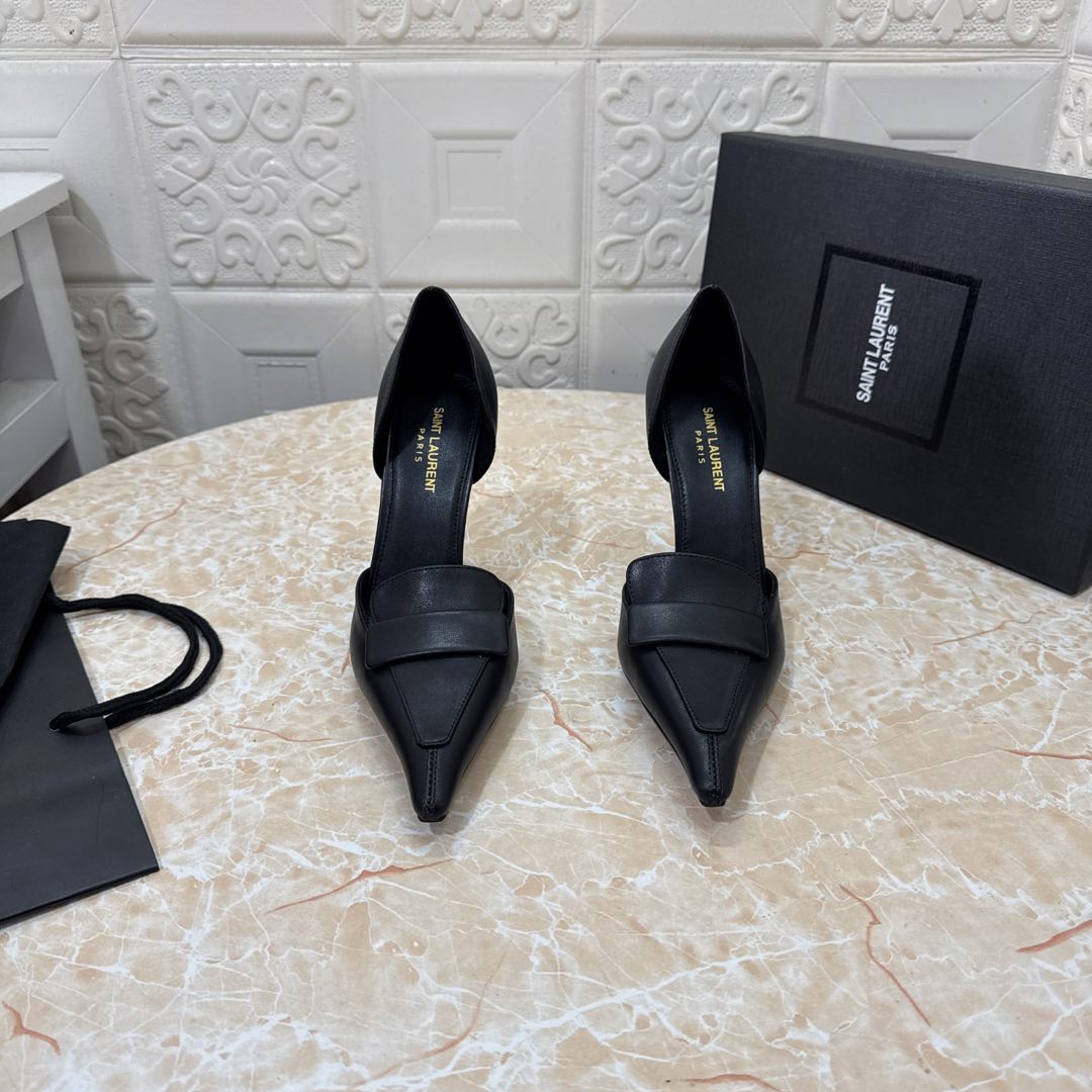 NO:234985,YSL. Top version. High quality. Configure full packaging. 2025 new model. Official website synchronization. 1:1 mold opening. Hollow high heels. Upper cowhide. Inner sheepskin. Heel height: 10.5cm. Outsole. A-level original black leather outsole. Size SIZE.34–43 (34.42.43. Customized for non-return or replacement), single shoes, saint laurent, high heels, cowhide, sheepskin, Leather soles19860909YSL.顶级版本.高品质. 配置全套包装 2025新款 官网同步 1:1开模 中空高跟鞋 鞋面牛皮 内里羊皮 跟高:10.5cm 大底A级原版黑色真皮大底 码数SIZE.34–43（34.42.43订做不退不换）,单鞋,saint laurent,high heels,cowhide,sheepskin,Leather soles,Women's Shoes