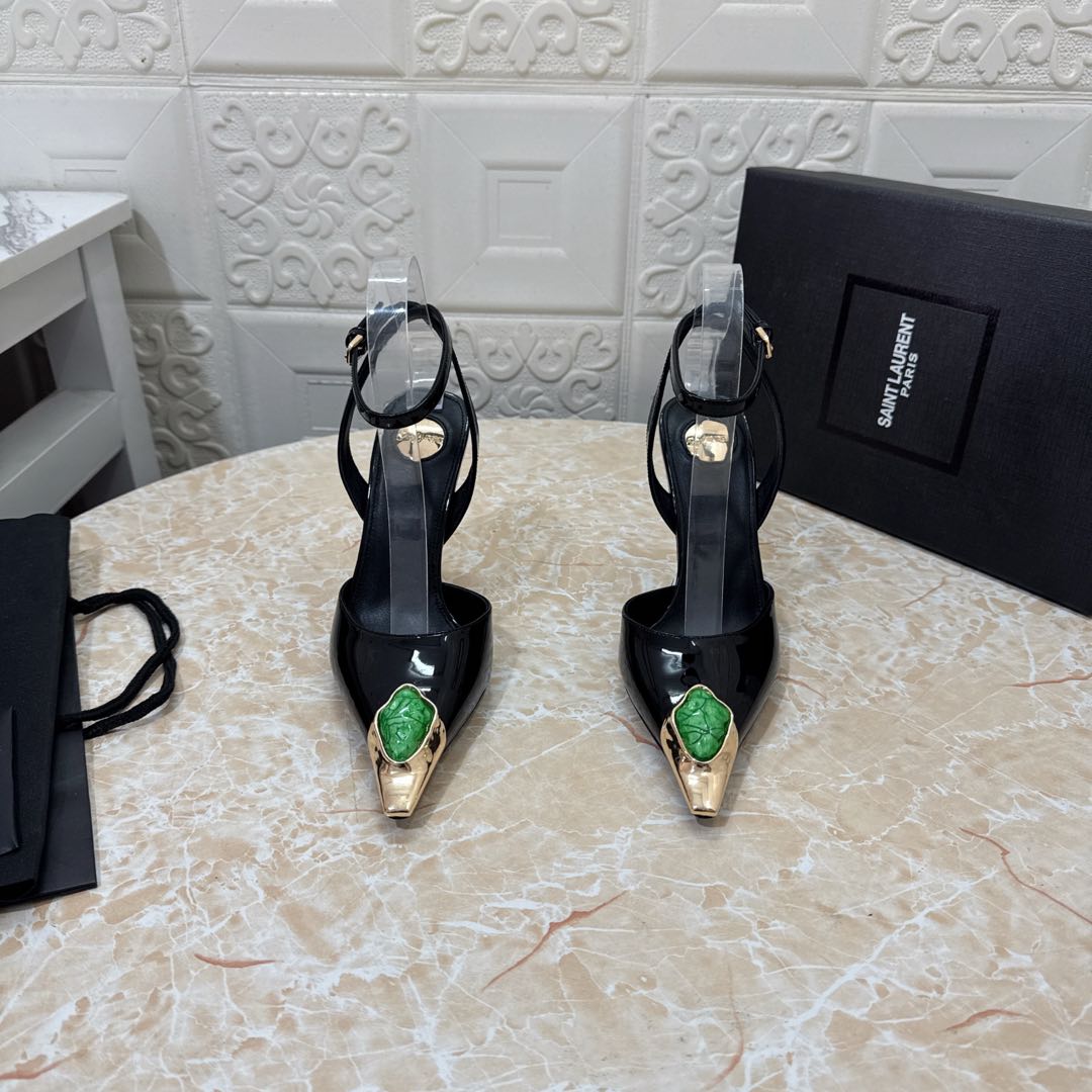 NO:164579,YSL. Top version. High quality. Full package. New model. Official website synchronization 1:1 mold opening. Rear high heels. Upper patent leather. Inner sheepskin. Heel height: 10.5cm. Outsole. A-level original black leather outsole. Size SIZE.34–43 (34.42.43. Custom made without return or exchange), high heels. saint laurent, high heels, sheepskin, Leather soles19860909YSL.顶级版本.高品质. 配置全套包装 新款 官网同步 1:1开模 后空高跟鞋 鞋面漆皮 内里羊皮 跟高:10.5cm 大底A级原版黑色真皮大底 码数SIZE.34–43（34.42.43订做不退不换）,高跟鞋,saint laurent,high heels,sheepskin,Leather soles,Women's Shoes