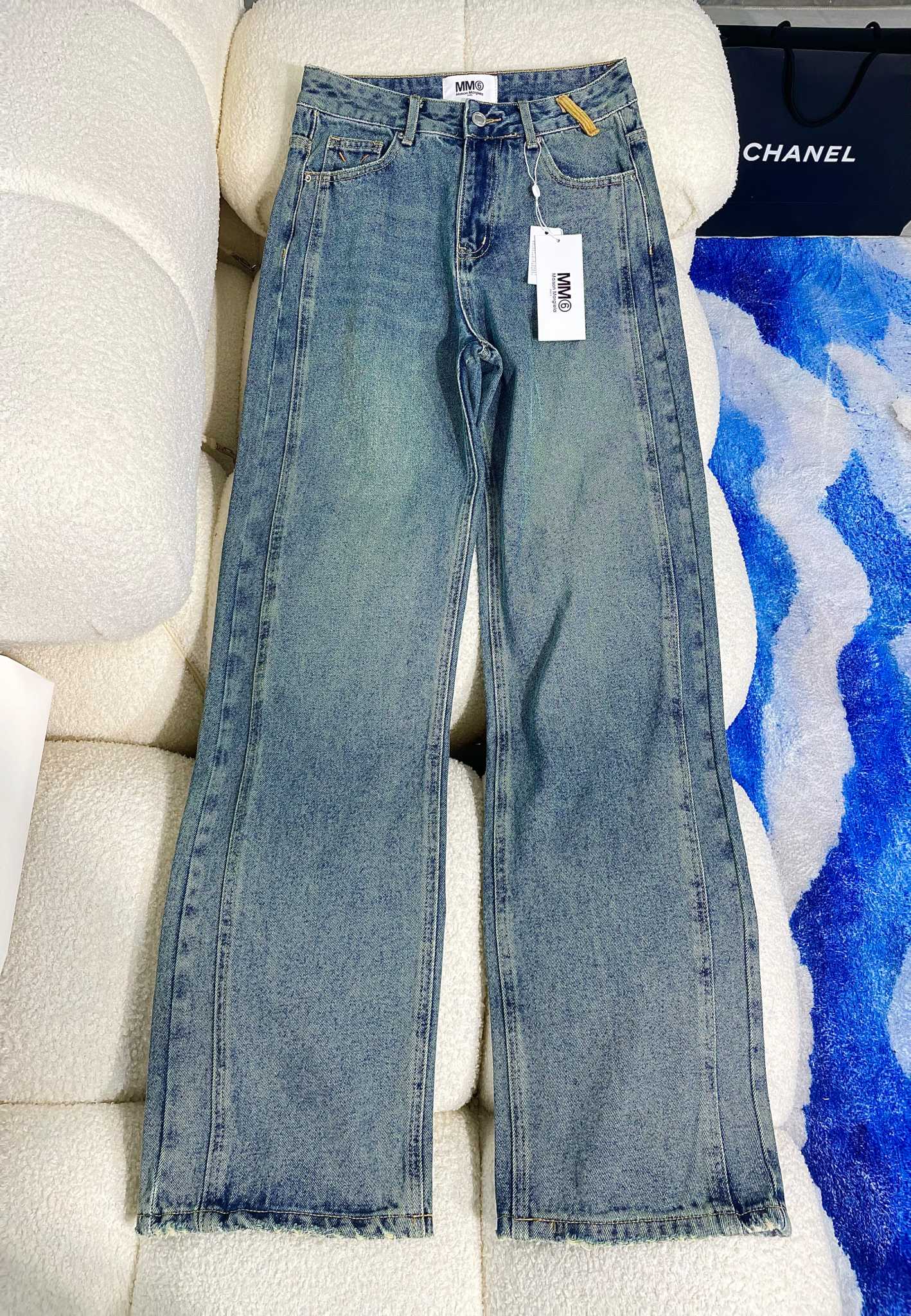 Maison Margiela Vêtements Jeans épissure Série d’été Vintage Jambes larges