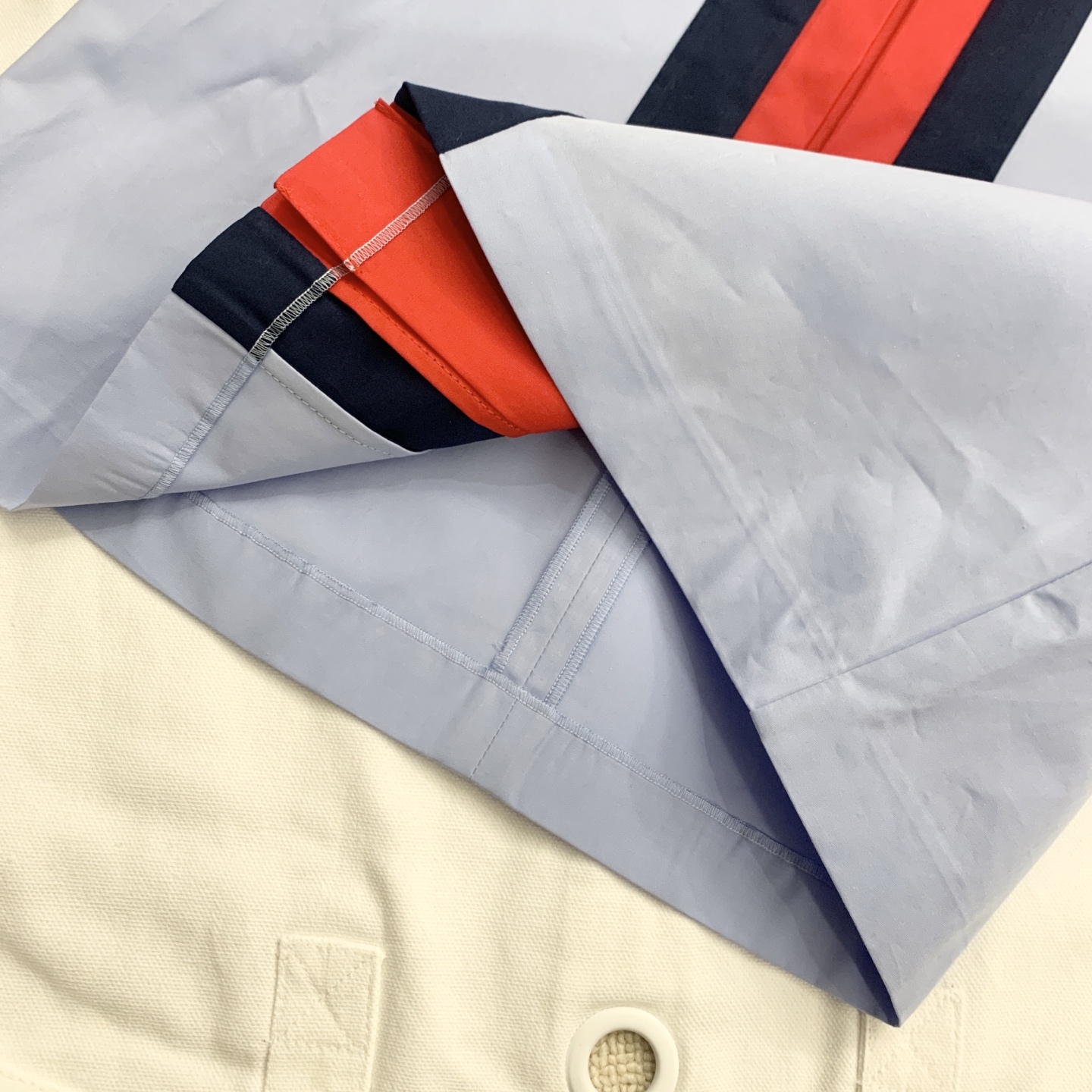 Gucci Kids Blue Cotton Dress with Striped Detail - Sizes 100-150 Available 5 i1741695197261 7747 0 3
