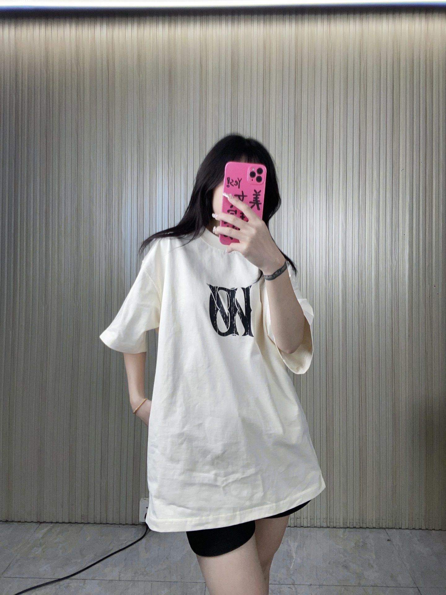 P73 Sincronizado con la nueva temporada primavera/verano de WE11DONE, camiseta de manga corta con estampado d…
