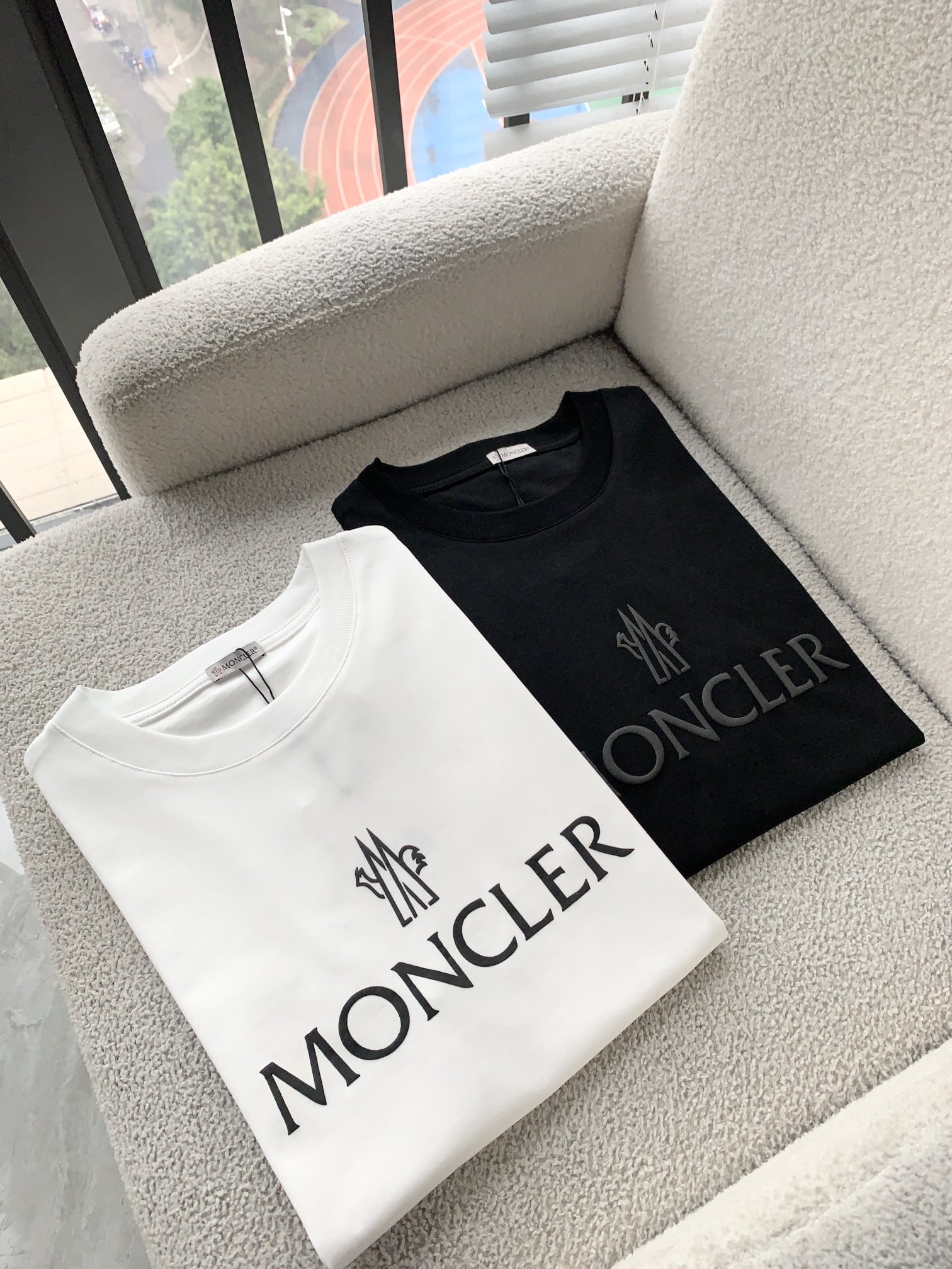 Moncler Clothing T-Shirt Highest quality replica
 Printing Unisex Cotton Spring/Summer Collection Short Sleeve