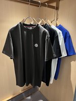 Moncler Buy Clothing T-Shirt Unisex Cotton Spring/Summer Collection Short Sleeve
