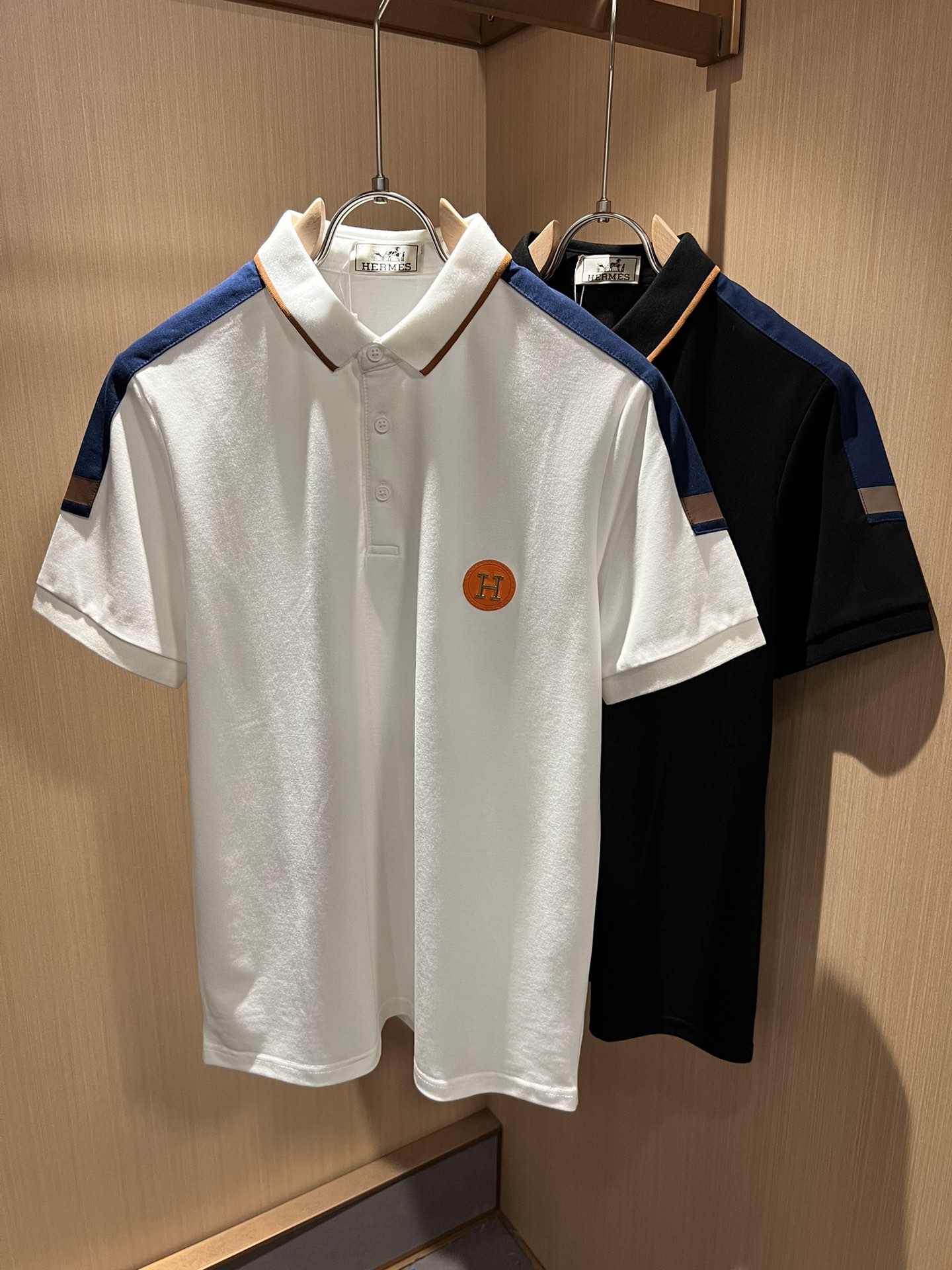 Hermes Clothing Polo T-Shirt Men Cotton Spring/Summer Collection Fashion Short Sleeve