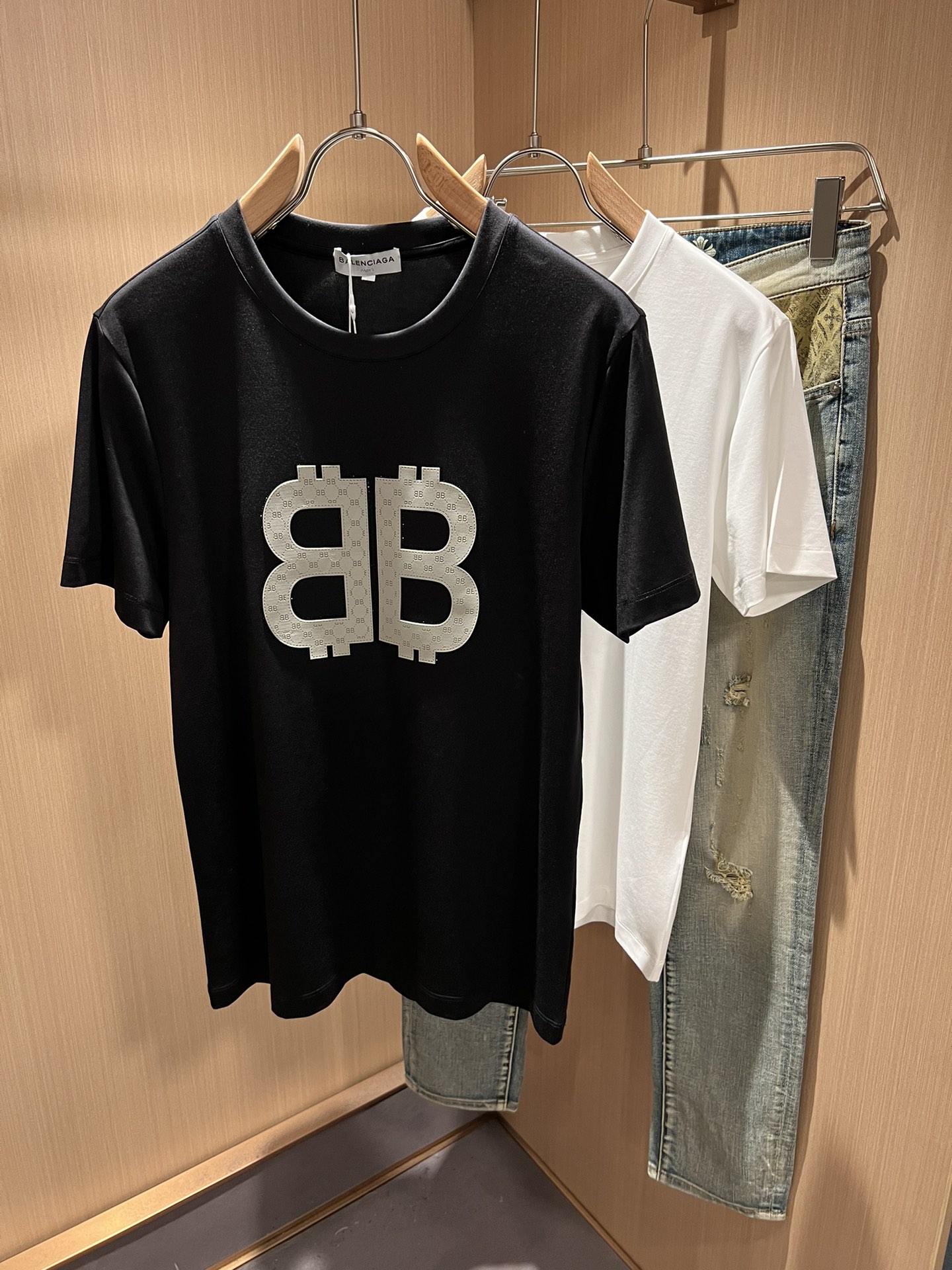 Balenciaga Clothing T-Shirt Printing Unisex Men Cotton Spring/Summer Collection Fashion Short Sleeve