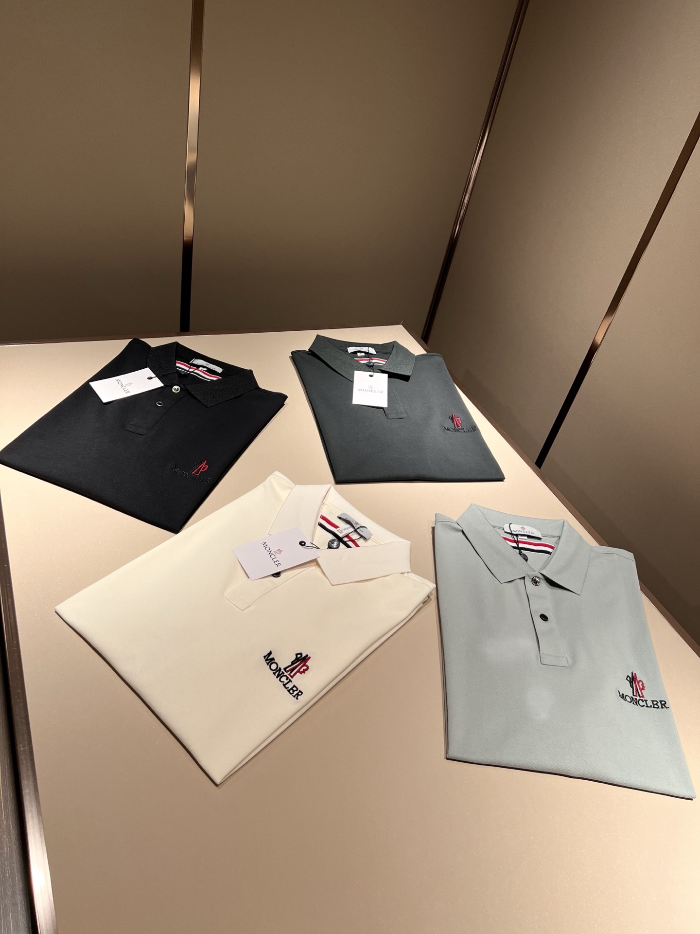 MON蒙**口2025春夏新款男士原单男士短袖POLO衫，贸易公司货...