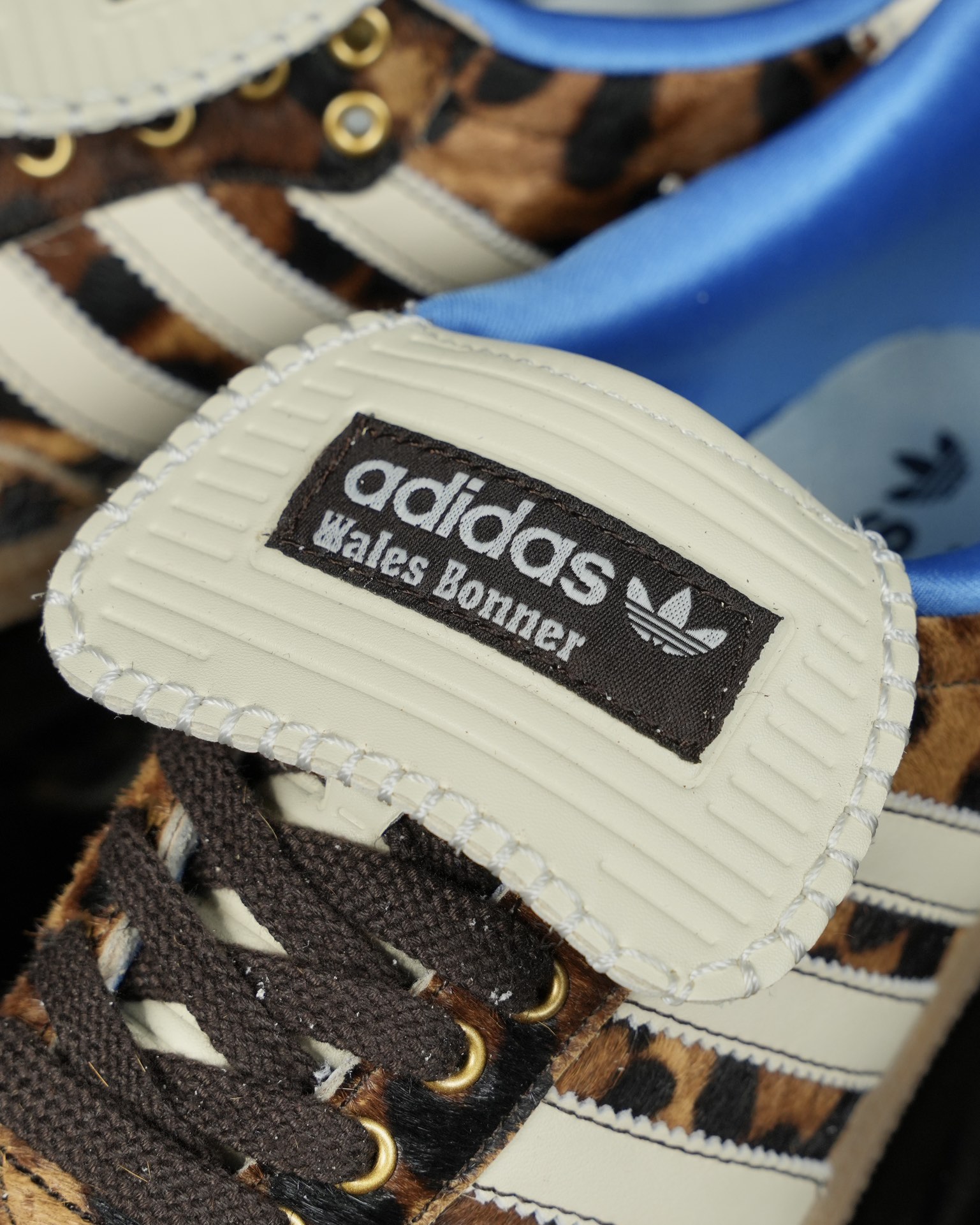 WalesBonnerxAdidasOriginalsSambaPonyTonal棕白豹纹马毛联名款三叶