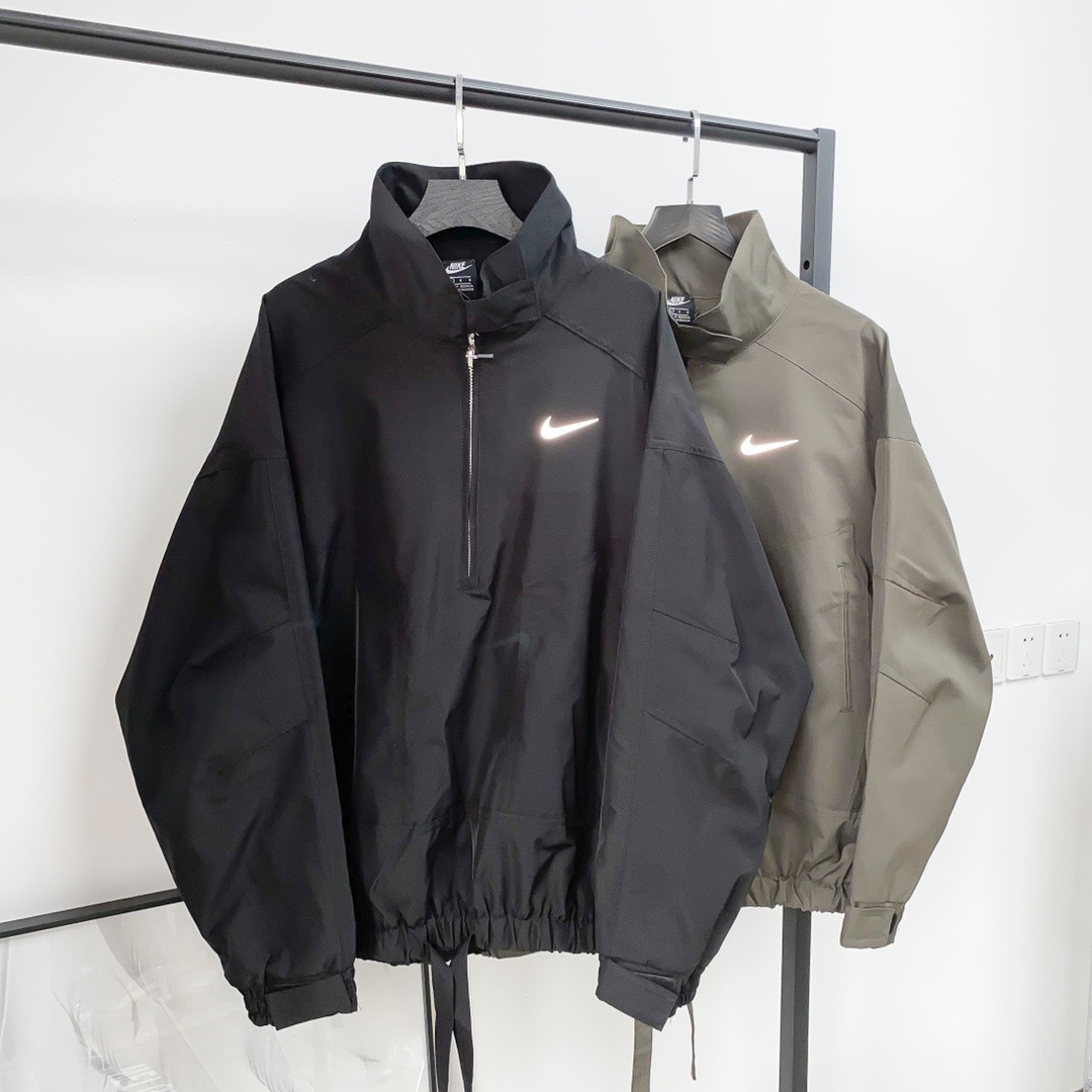 Shop the Best High Quality
 Nike Clothing Coats & Jackets ArmyGreen Black Green Unisex Casual