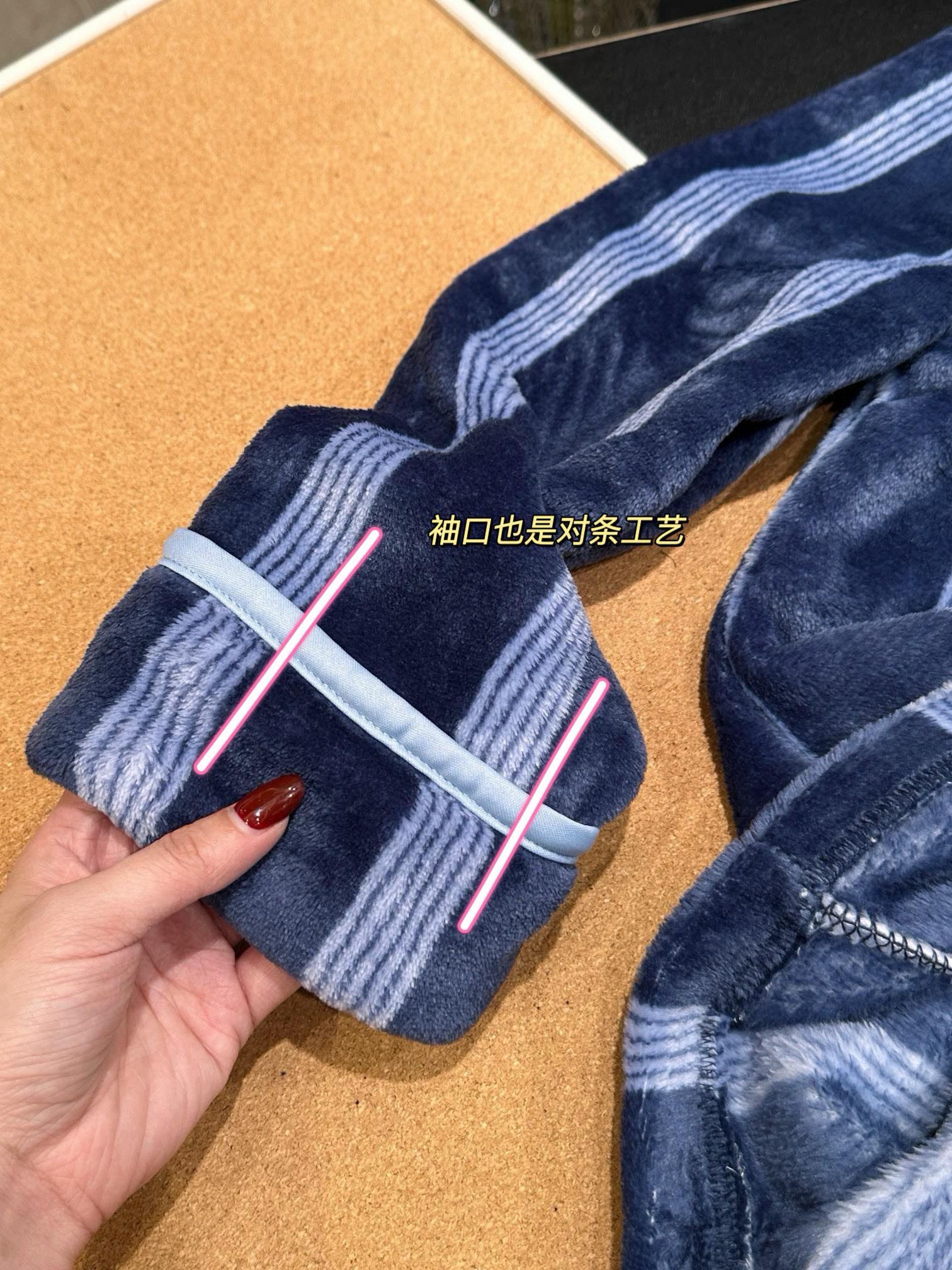 黑豹款袖口 裤脚都做了对纹工艺 人工纯手工对条 6