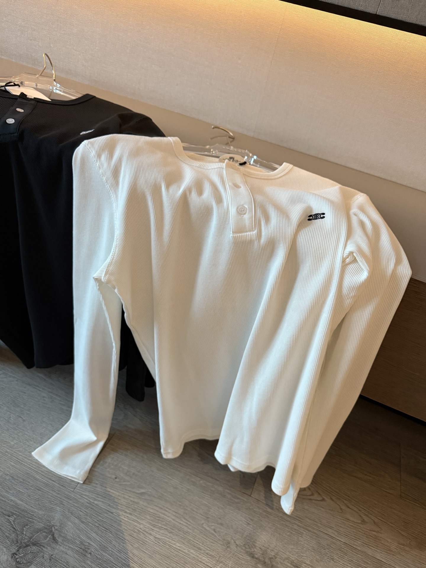 Miu Miu Ribbed Long Sleeve Top,Relaxed Fit ,Old Money Style,Black and White 8 i1754914504420 4608 0 6
