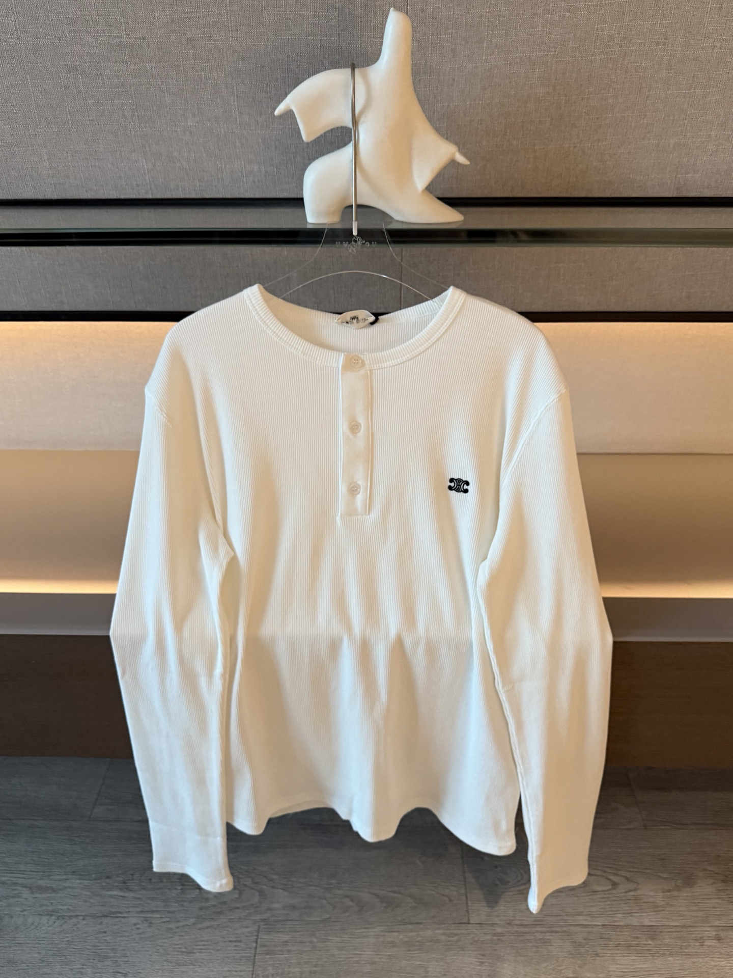 Miu Miu Ribbed Long Sleeve Top,Relaxed Fit ,Old Money Style,Black and White 7 i1754914504459 36 0 5