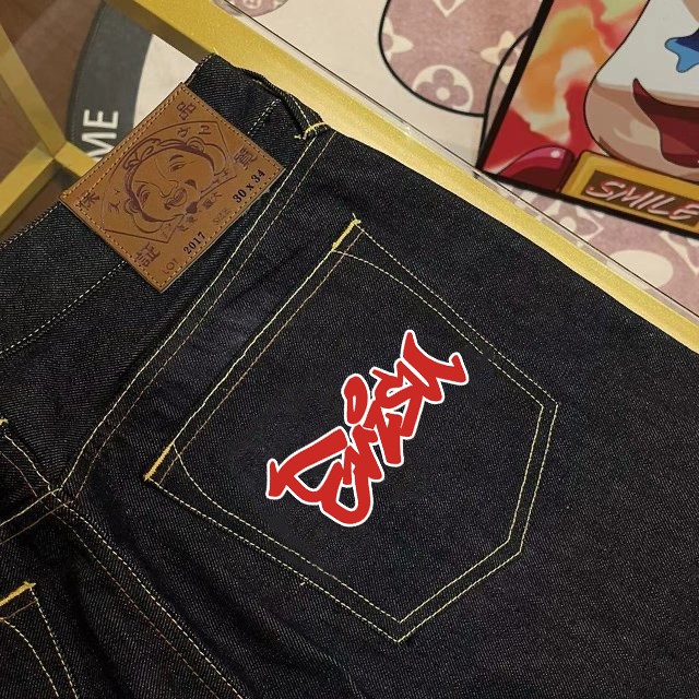 Evisu 2024 Men’s Letter-Printing Recital Pants in Sizes 30-38, Priced at $456 - 图片 2