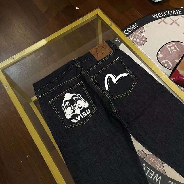 New 2024 Hel Evisu Seagull Headprint Leisure Pants Collection: Code 30-38 Varieties. - 图片 6