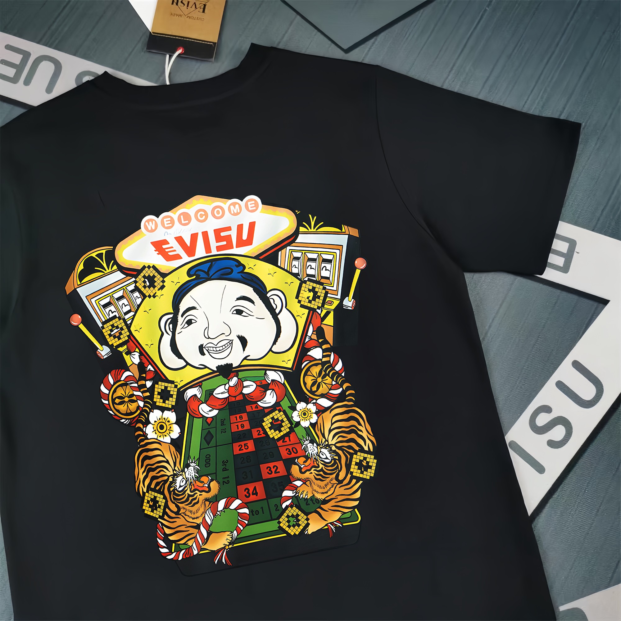 Evisu 2025 New Printed Cotton T-Shirt High Quality Unisex Loose Fit 7 a1734199300907 6821