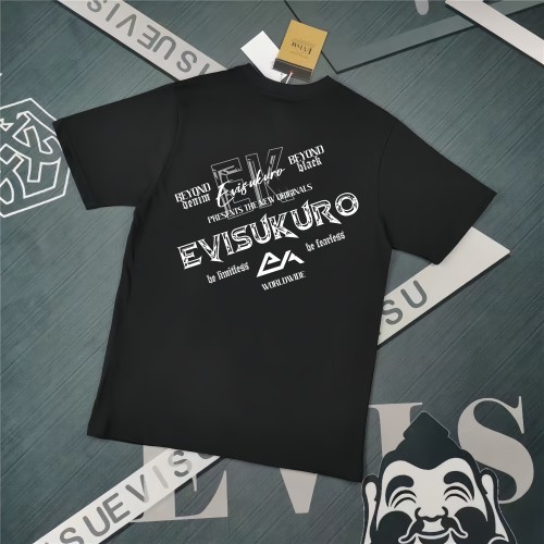 Evisu Kuro T-shirt met Print - Premium Katoen, Losse Pasvorm, Diverse Kleuren 1 Evisu Kuro T-shirt met Print - Premium Katoen, Losse Pasvorm, Diverse Kleuren