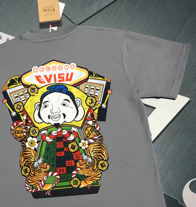 Evisu 2025 Printed T-Shirt Cotton Double Yarn Loose Fit Unisex 5 a1735058514808 4304