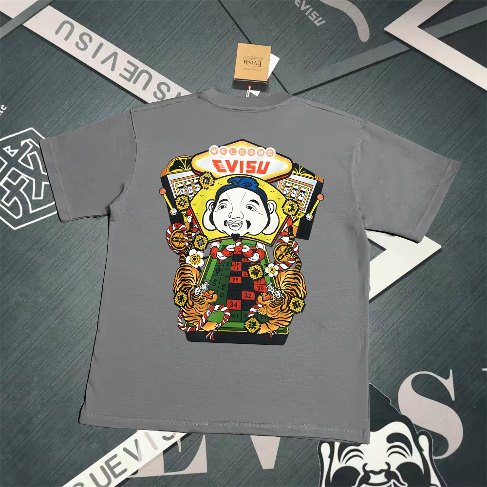 Evisu 2025 Printed T-Shirt Cotton Double Yarn Loose Fit Unisex 2 a1735058515179 4684