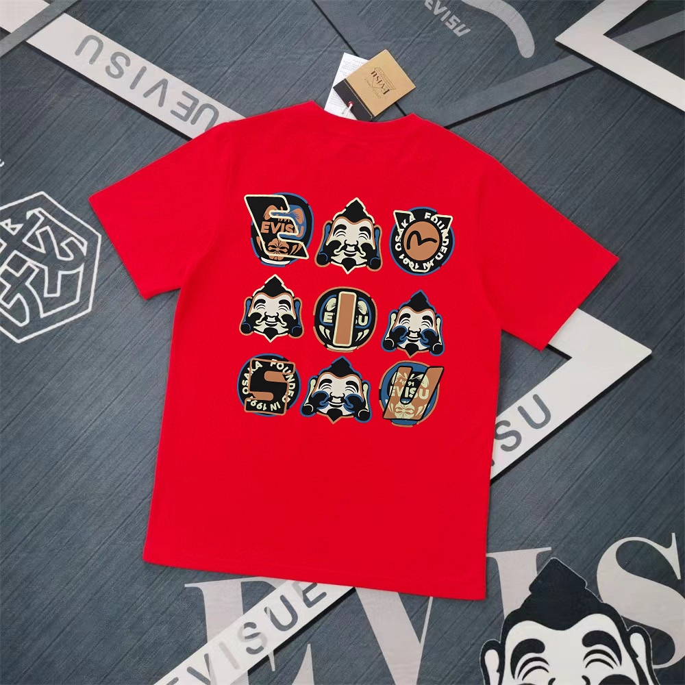 Evisu Fukujin 2025 nuevo diseño camiseta estampada versión alta ⚠alta calidad⚠ tejido de algodón puro doble hilo 300g u…