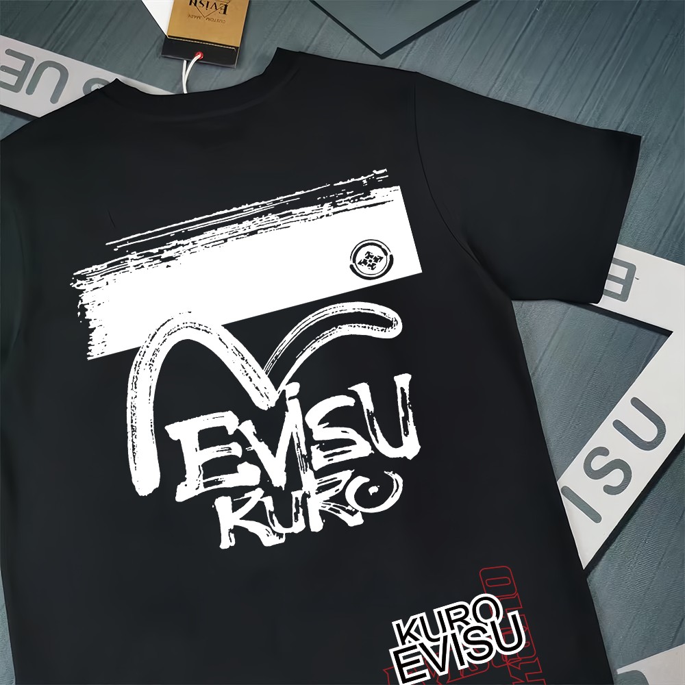 Evisu Kuro Printed Cotton T-Shirt - גזרה רפויה, בד איכותי, יוניסקס 5 a1741198821933 2187