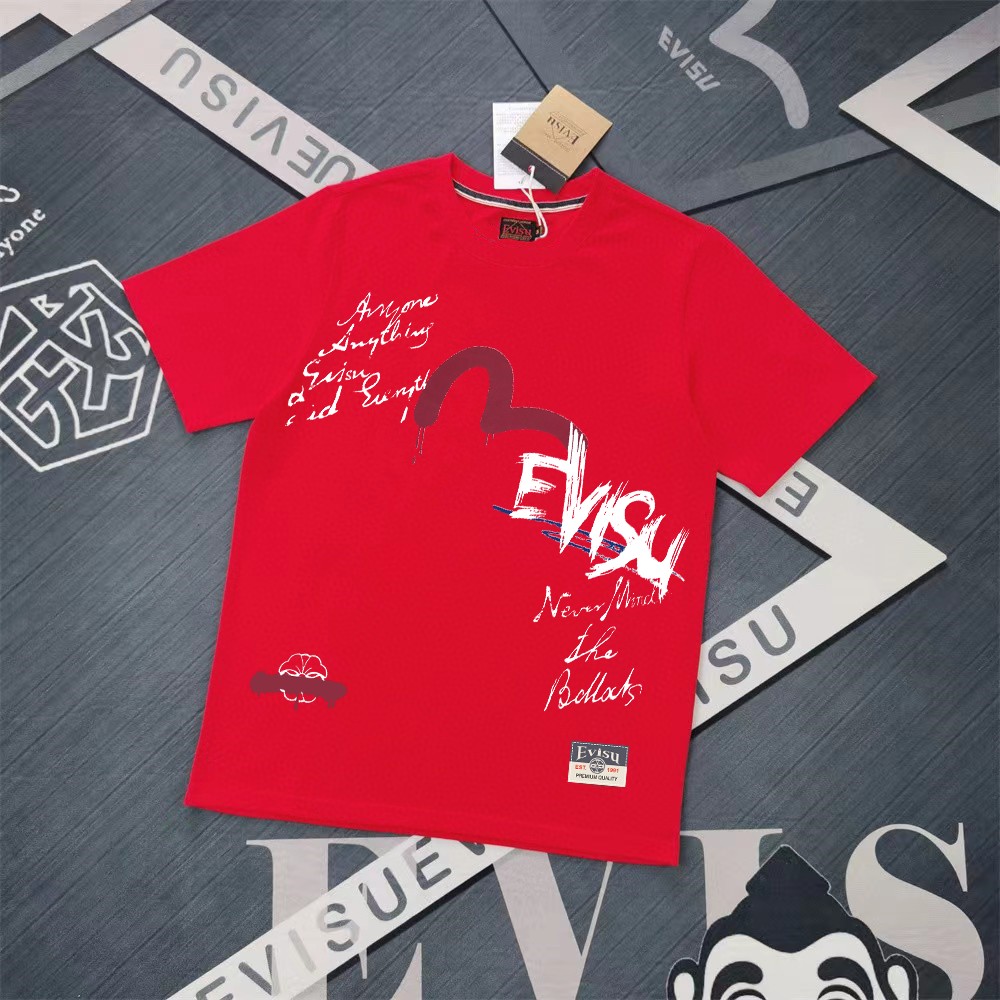 Evisu 福神 2025 nueva camiseta con estampado de graffiti, versión alta ⚠ alta calidad ⚠ tela de algodón puro do…