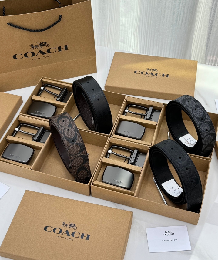 Coach Men's Reversible Belt - Tie