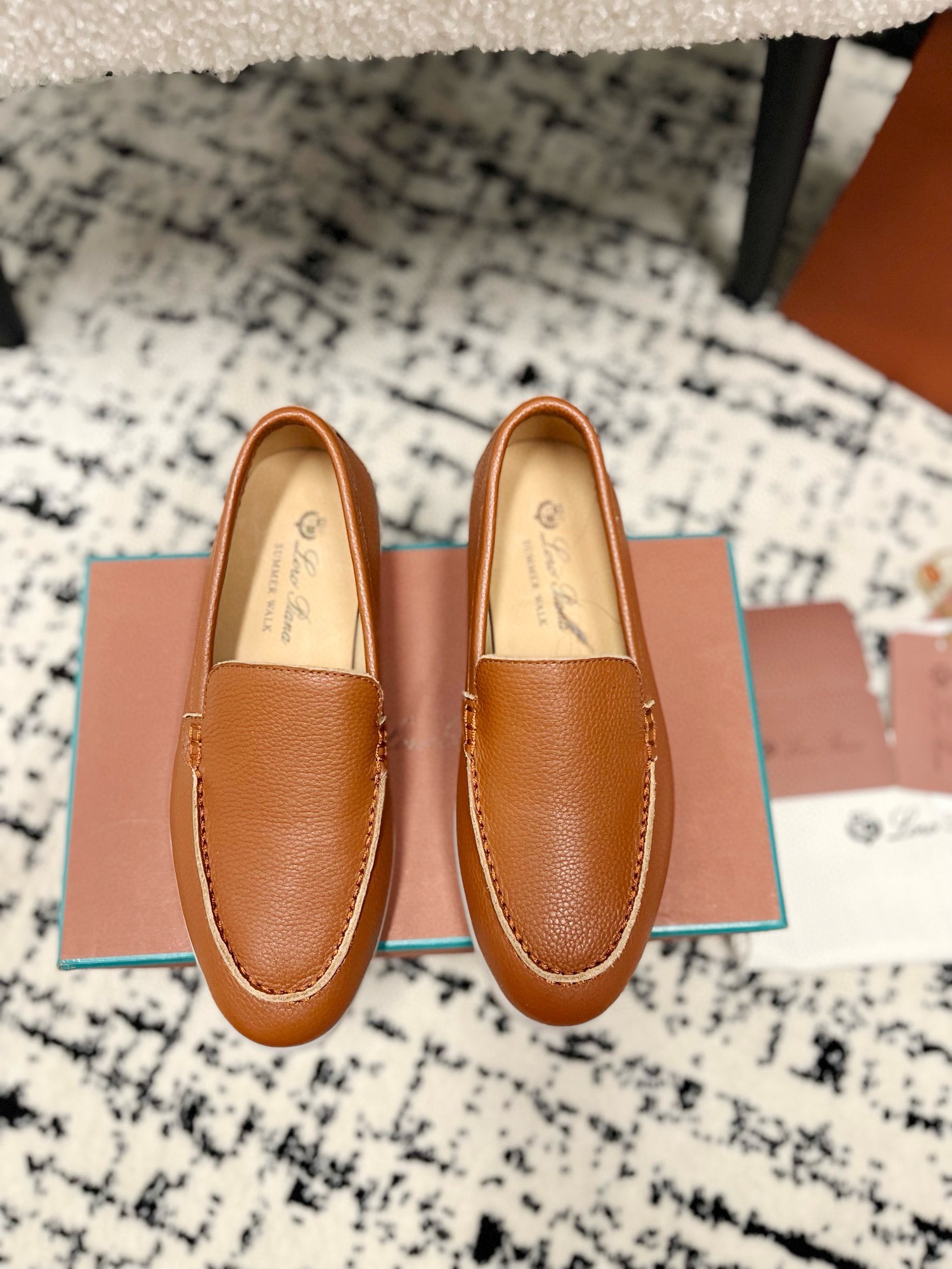 Loro Piana Schoenen Loafers Koop de beste kwaliteit replica
 Lycheepatroon Kalfsleer Kasjmier Koeienhuid