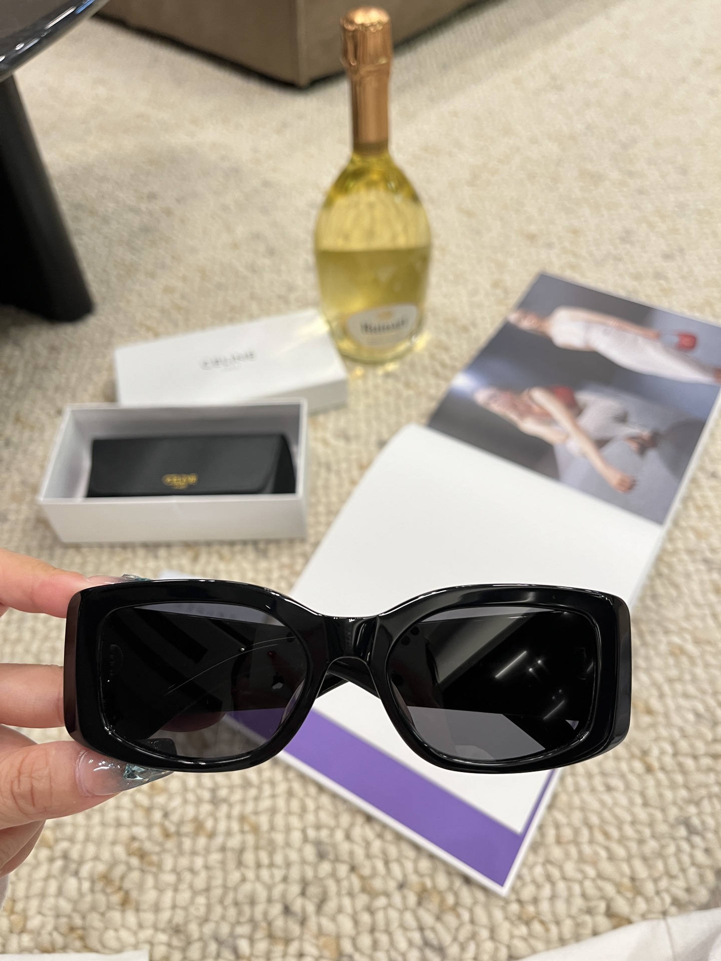 CELINE CL40282 Acetate Square Sunglasses
