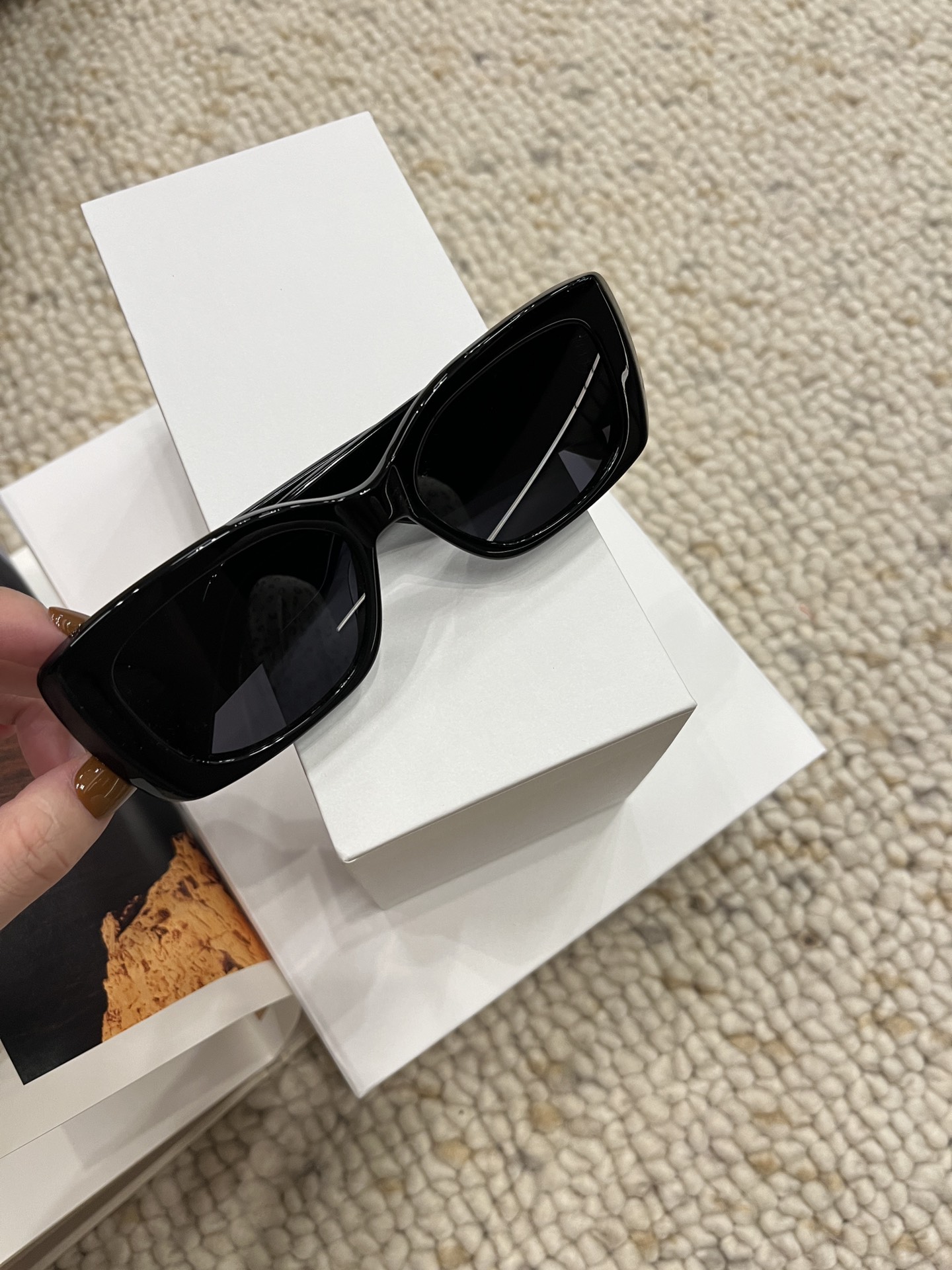 CELINE CL40282 Sunglasses Acetate Black Rectangular