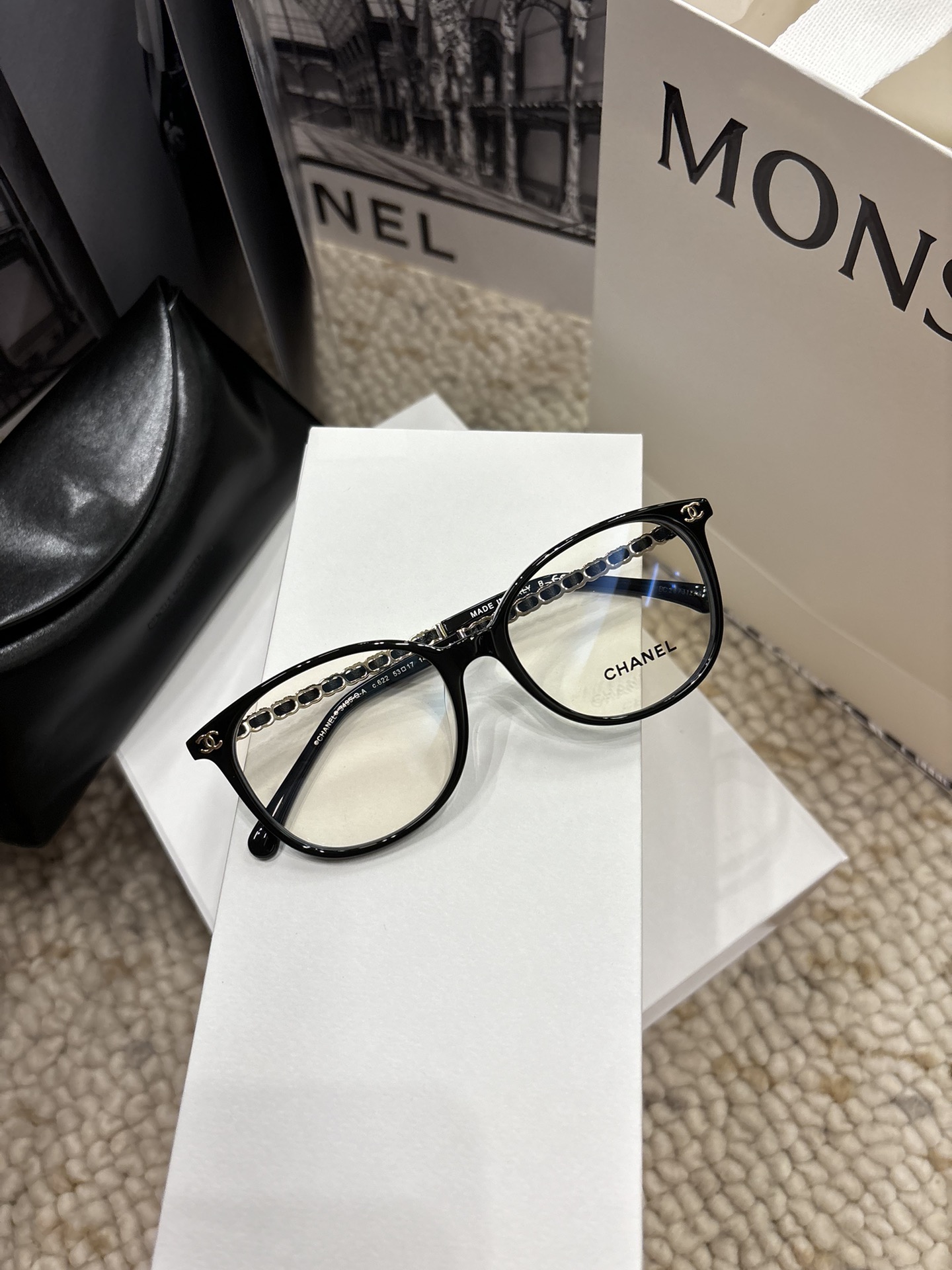 Modelo popular de CHANEL CH3495, negro, talla S: 53-17-140. ¿Dónde están las chicas que aún no han comprado un marco ne…
