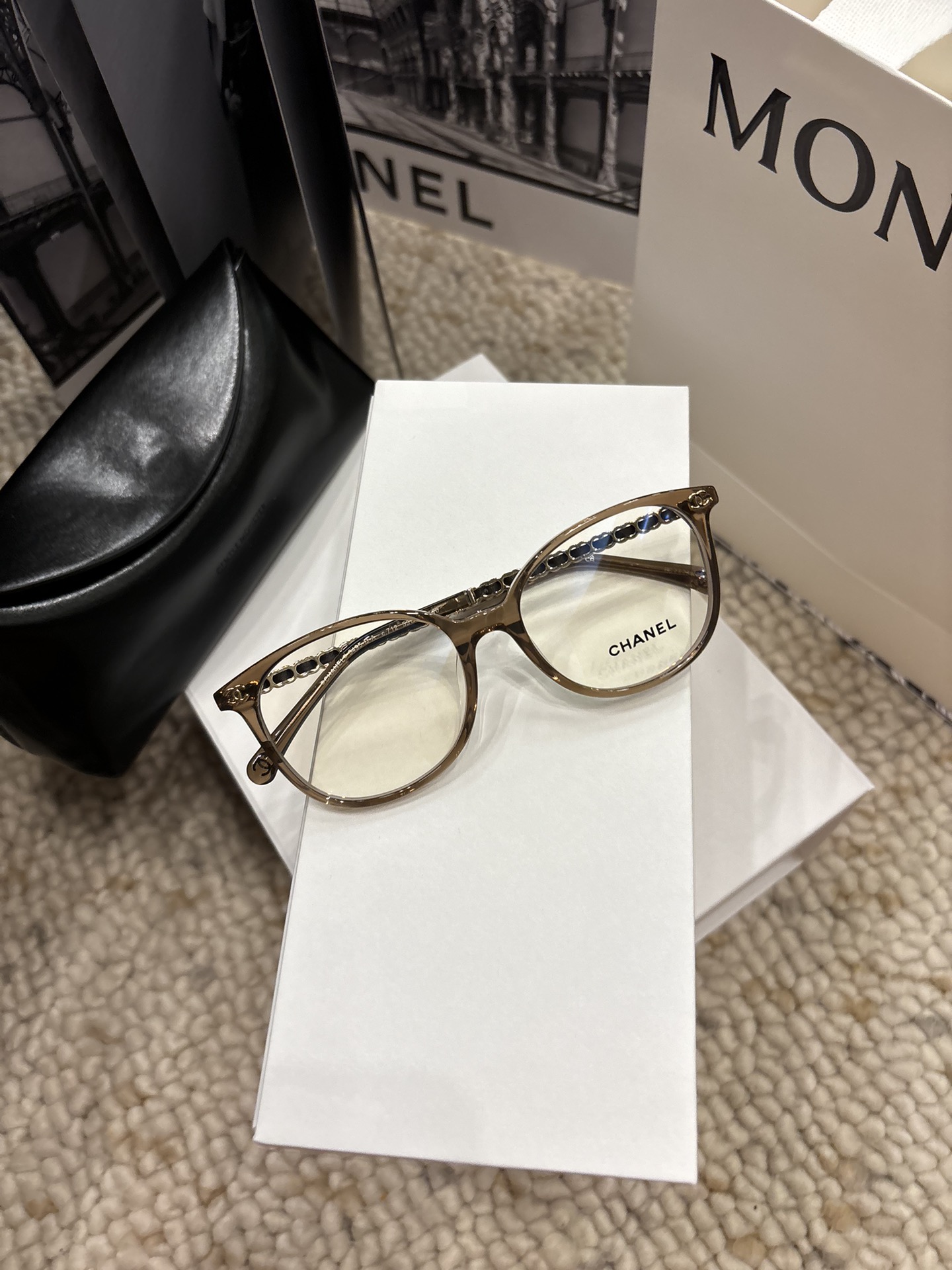 Modelo popular de CHANEL CH3495, marrón, talla: 53-17-140. ¿Dónde están las chicas que aún no han comprado un marco neg…