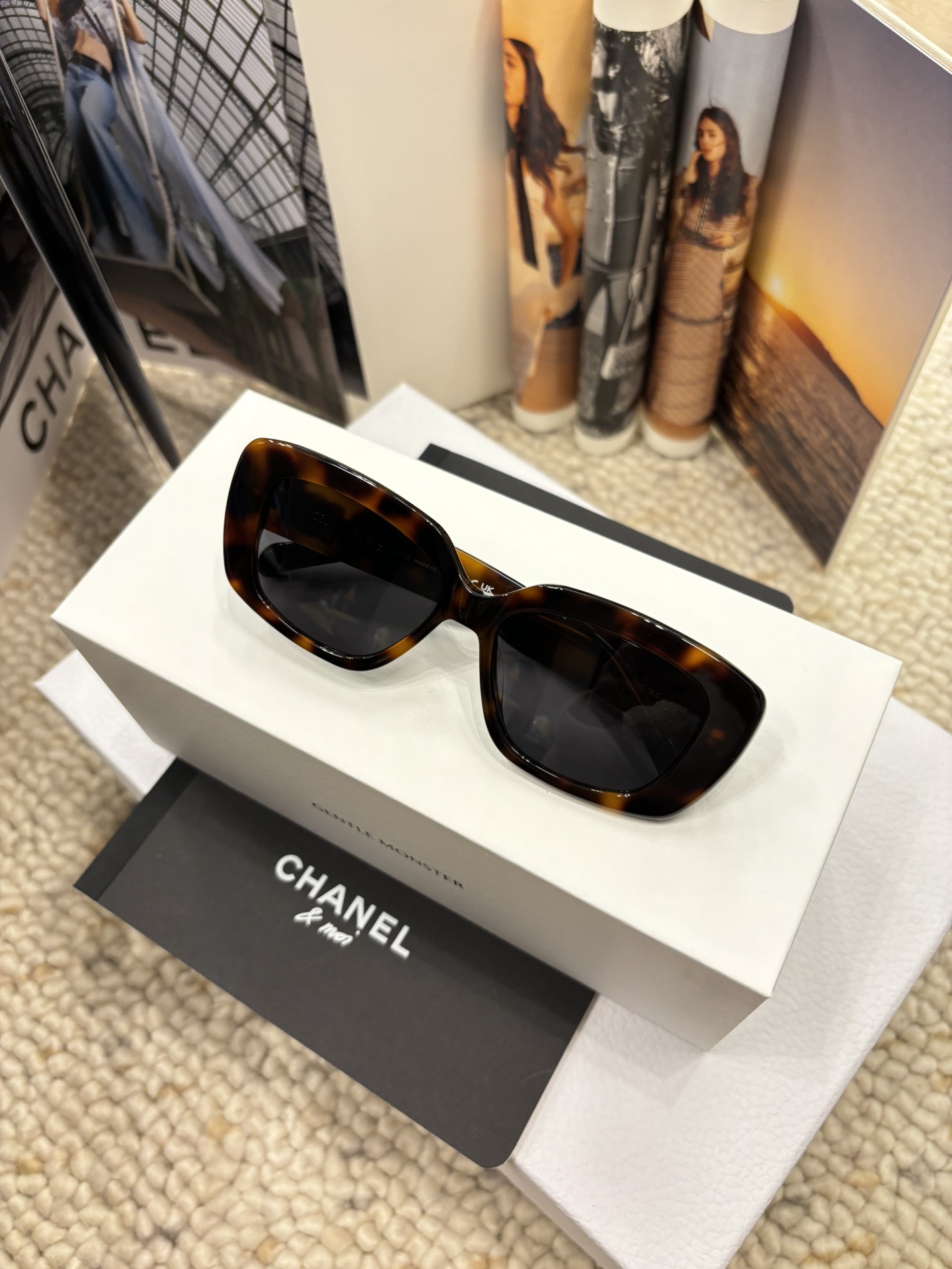 CELINE CL40216 太陽眼鏡 板材 方形 玳瑁色