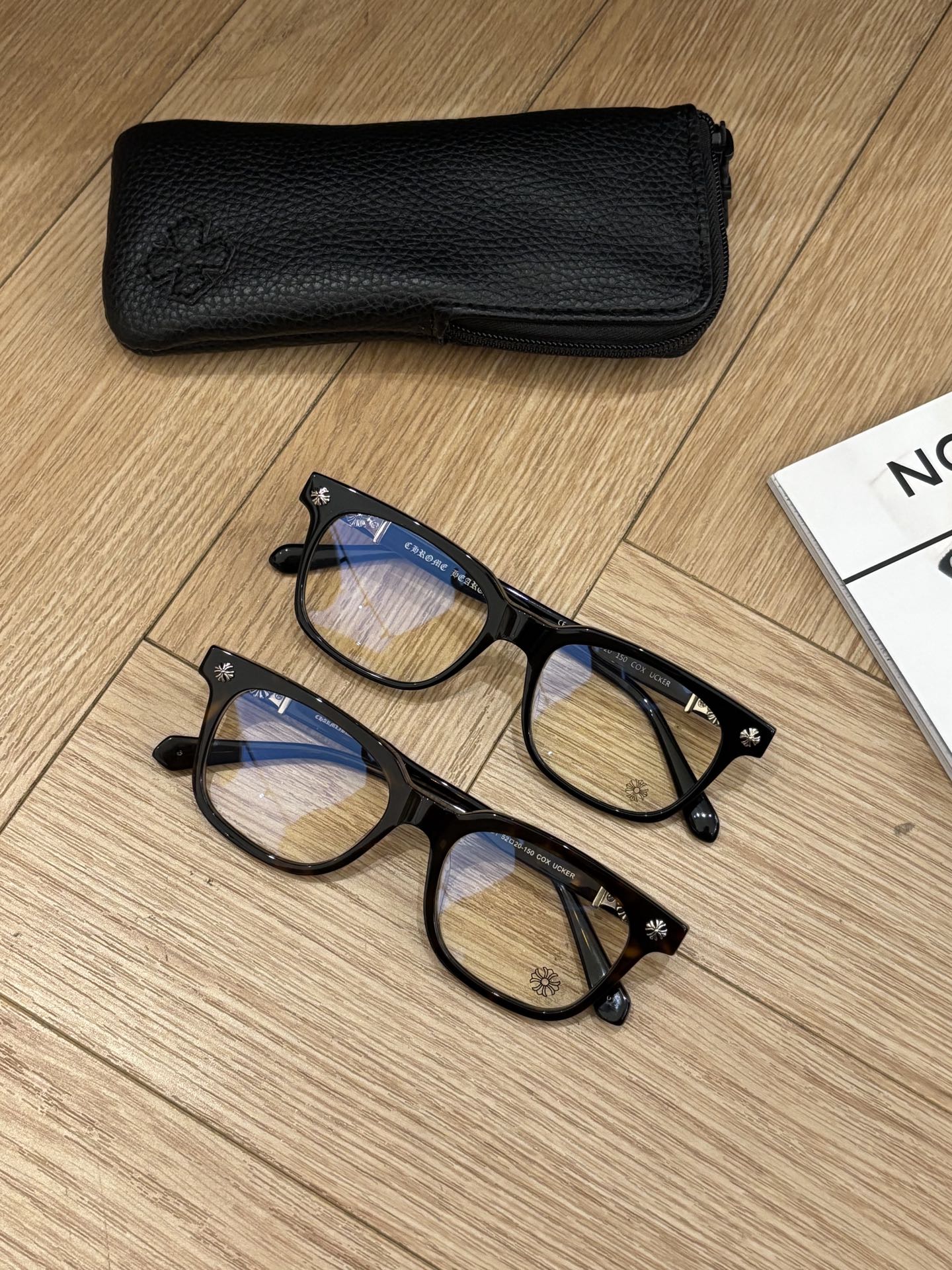 Chrome Hearts Lunettes de vue en acétate monture noire